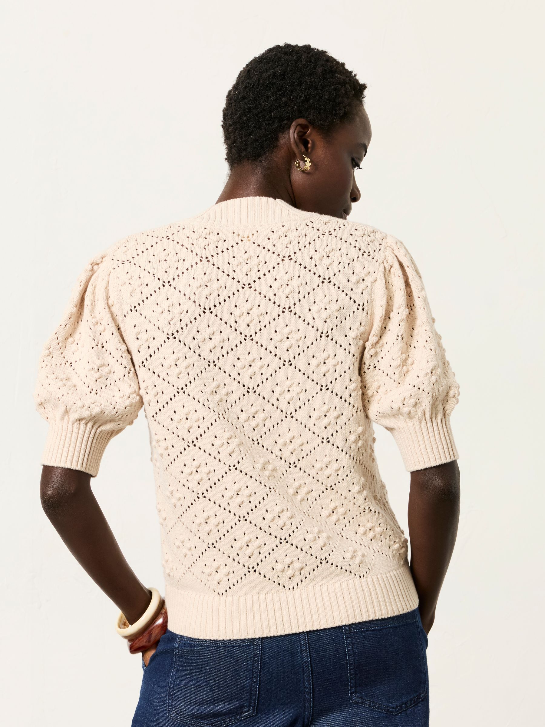 Clover Stone Knitted Short Sleeve Cardigan - Image 2 of 6