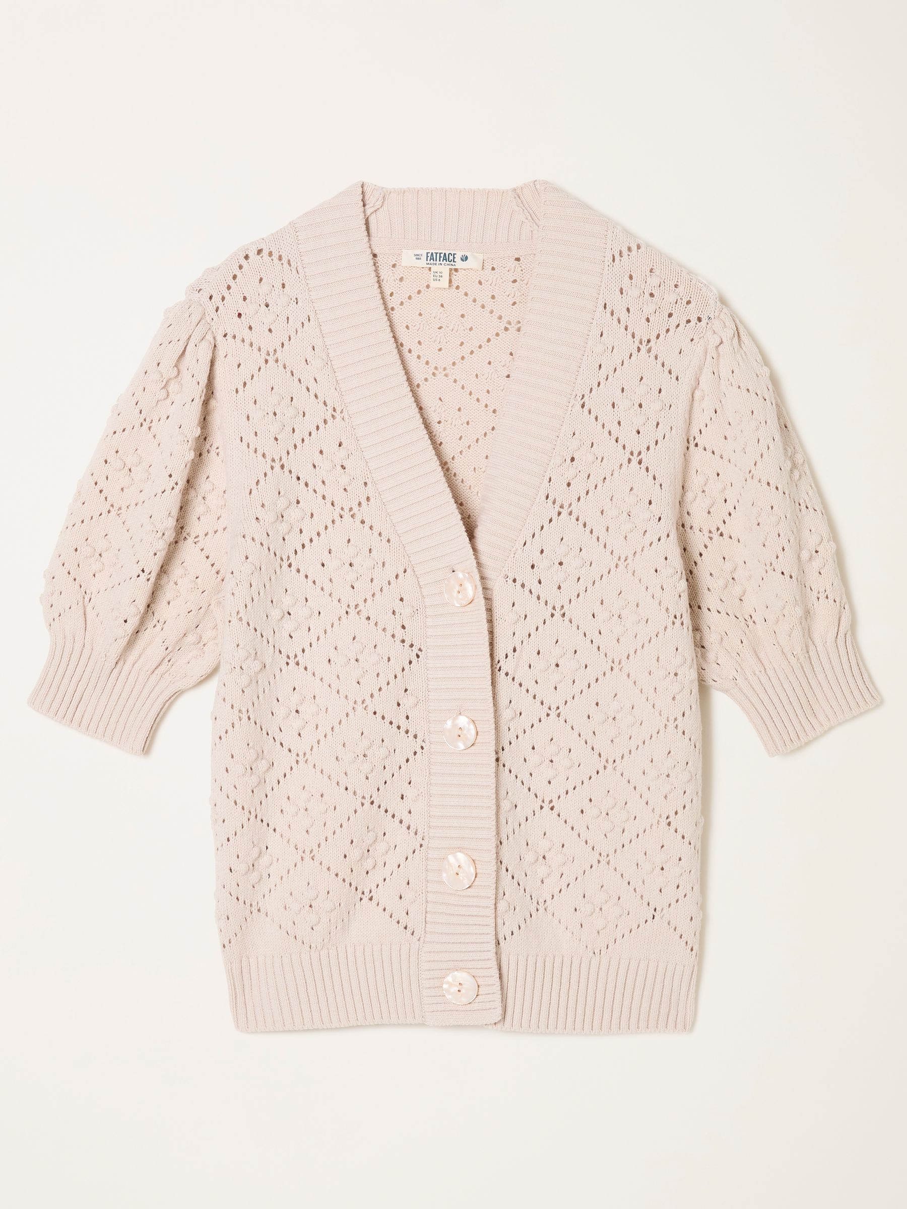 Clover Stone Knitted Short Sleeve Cardigan - Image 6 of 6