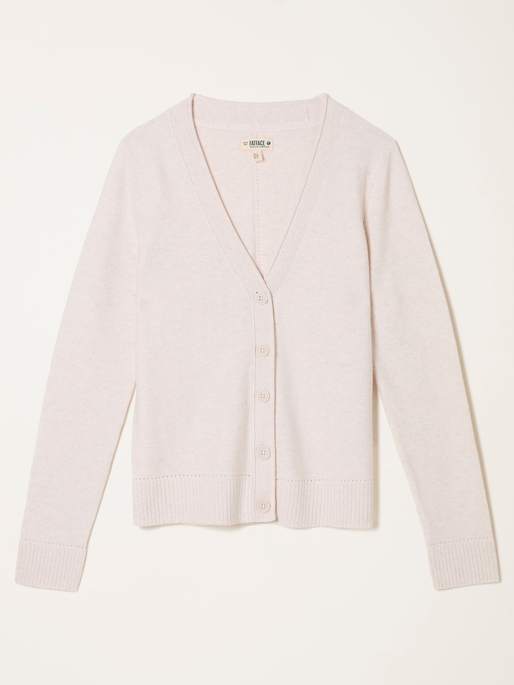 Lucee Oatmeal Knitted Cardigan | FatFace