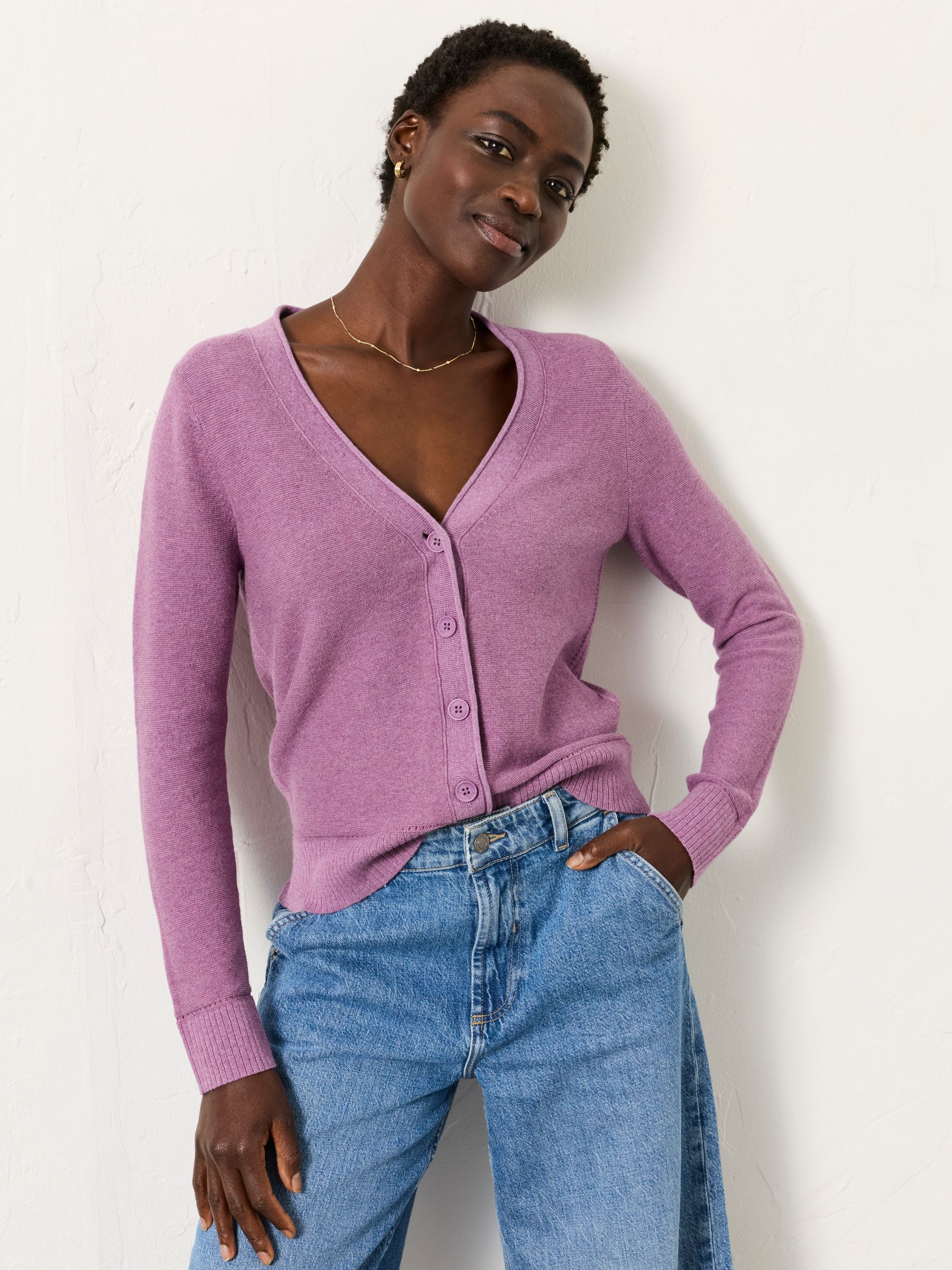 Lucee Purple Knitted Cardigan - Image 3 of 6