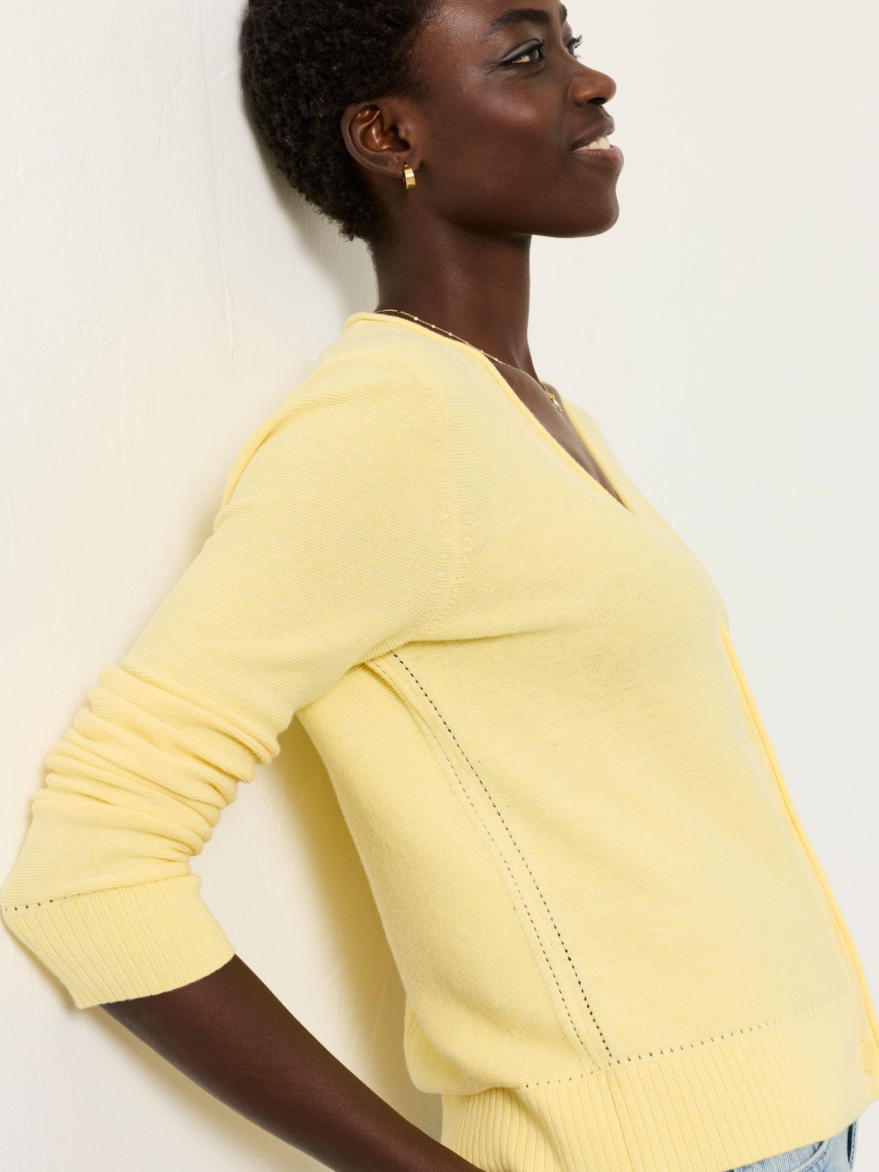 Lucee Yellow Knitted Cardigan - Image 5 of 6