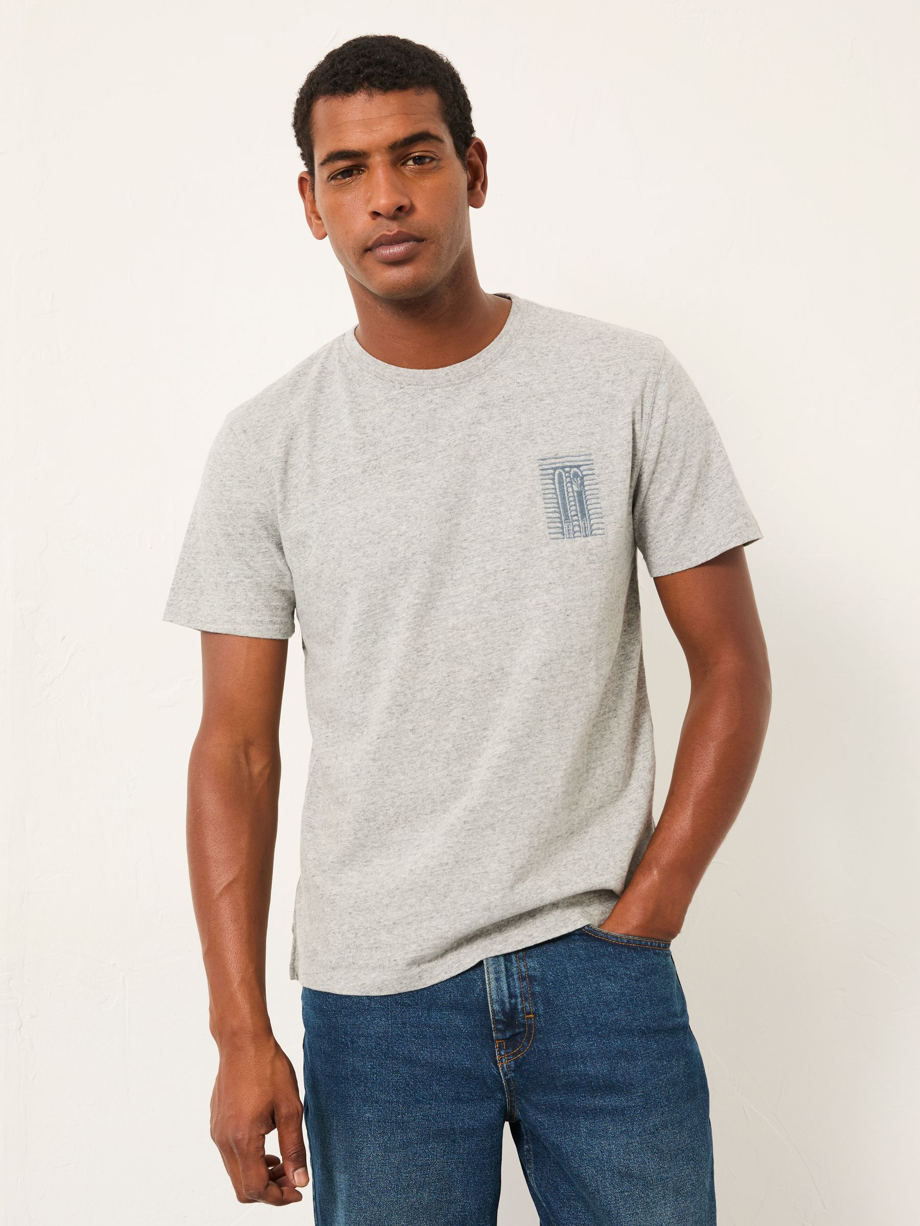 Light Grey First Up Last Off T-Shirt - Image 1 of 6 Light Grey First Up Last Off T-Shirt - Image 1 of 6