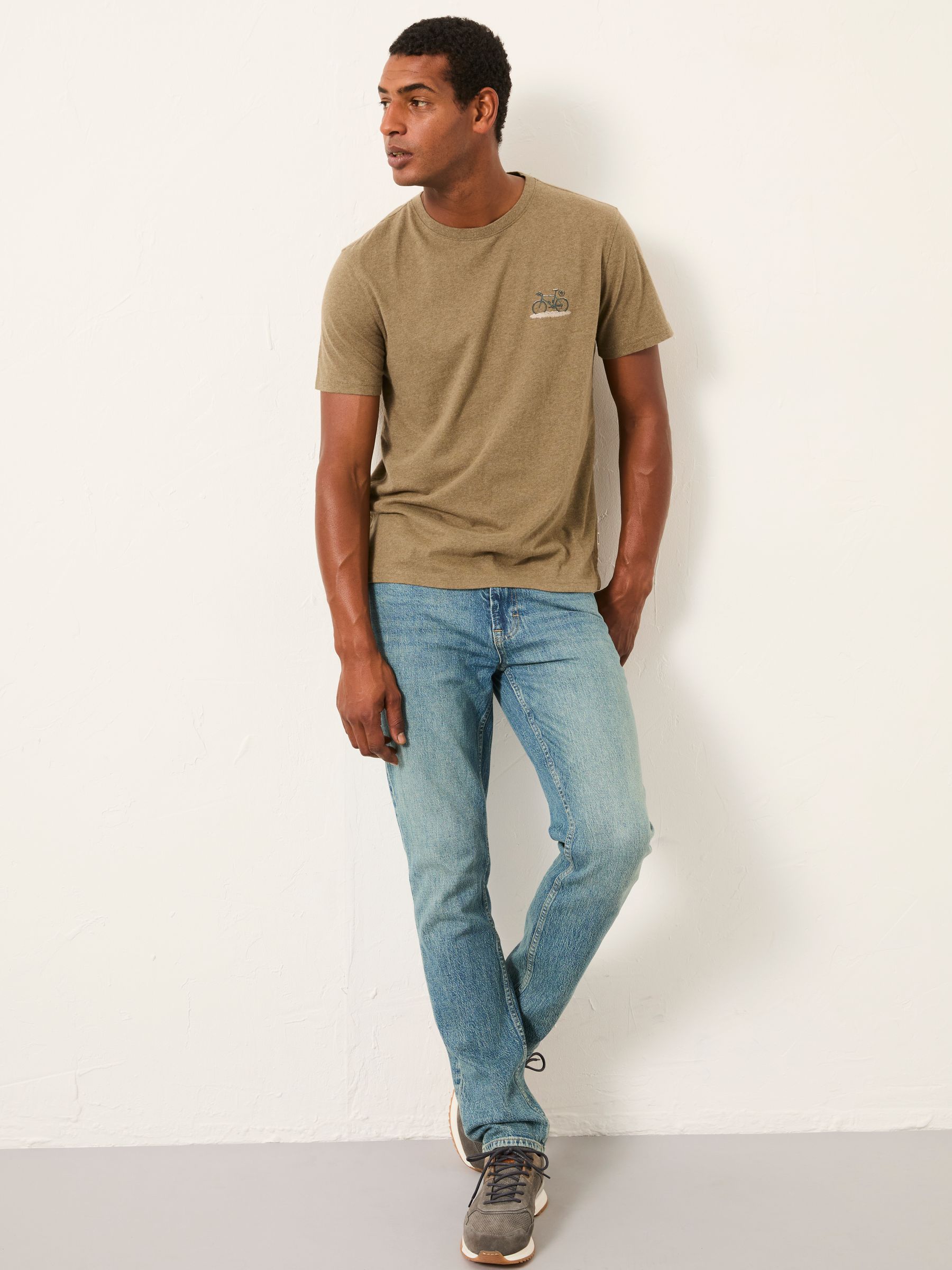 Khaki Green Snow Bike Graphic T-Shirt - Image 3 of 5