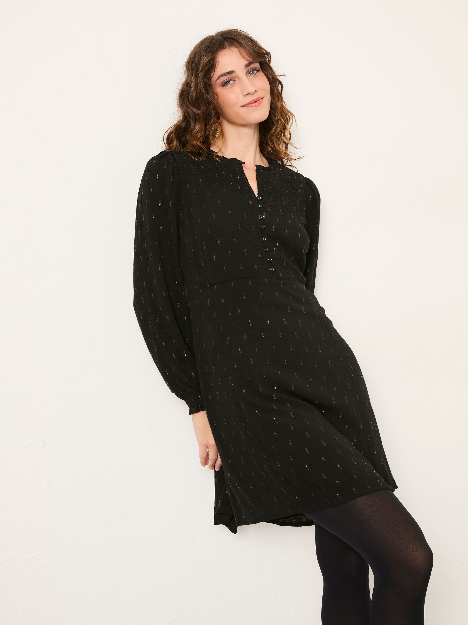 Jesse Black Regular Metallic Dress - Image 1 of 5