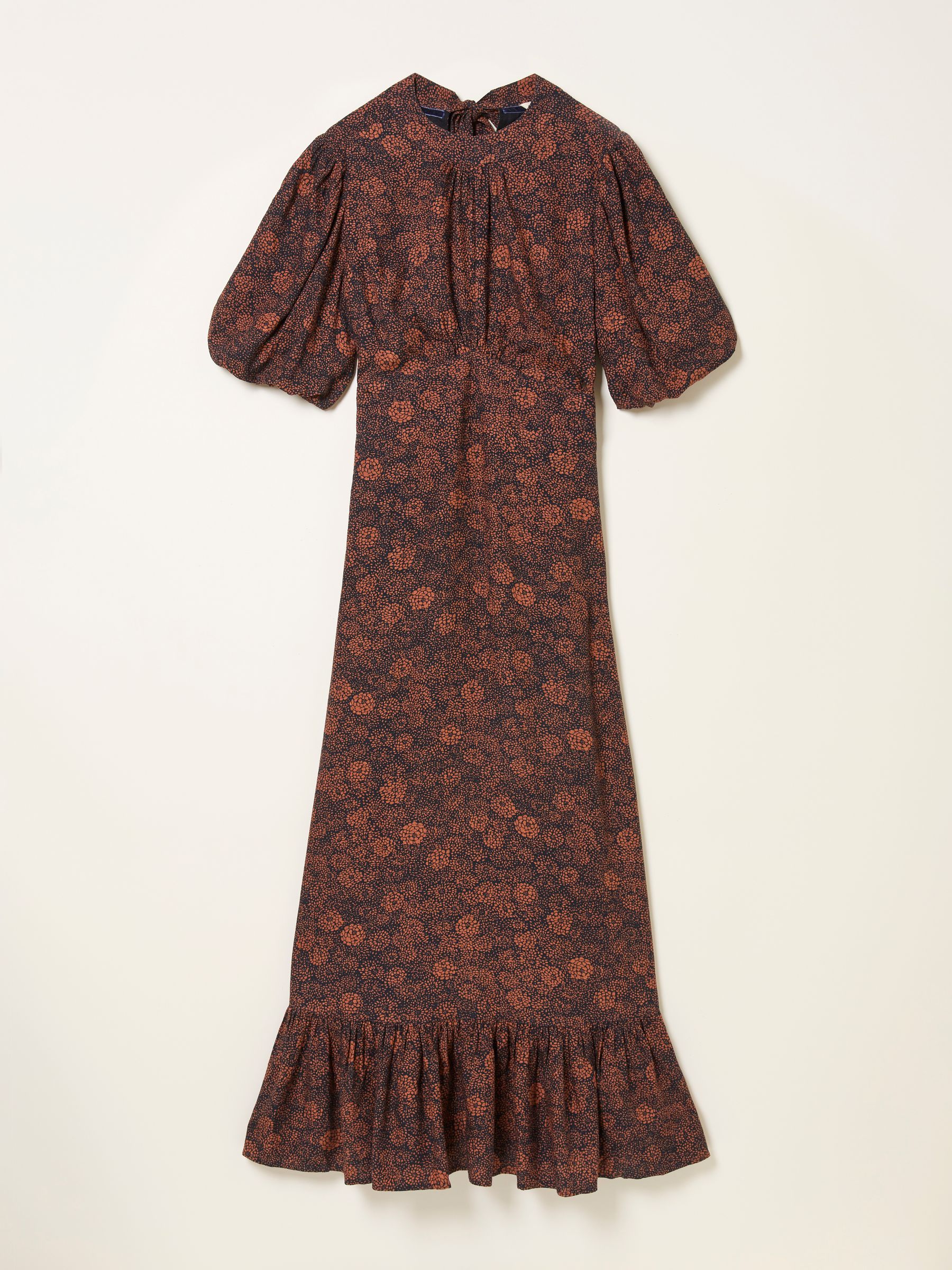 Mila Black Circle Floral Regular Midi Dress - Image 7 of 7 Mila Black Circle Floral Regular Midi Dress - Image 7 of 7