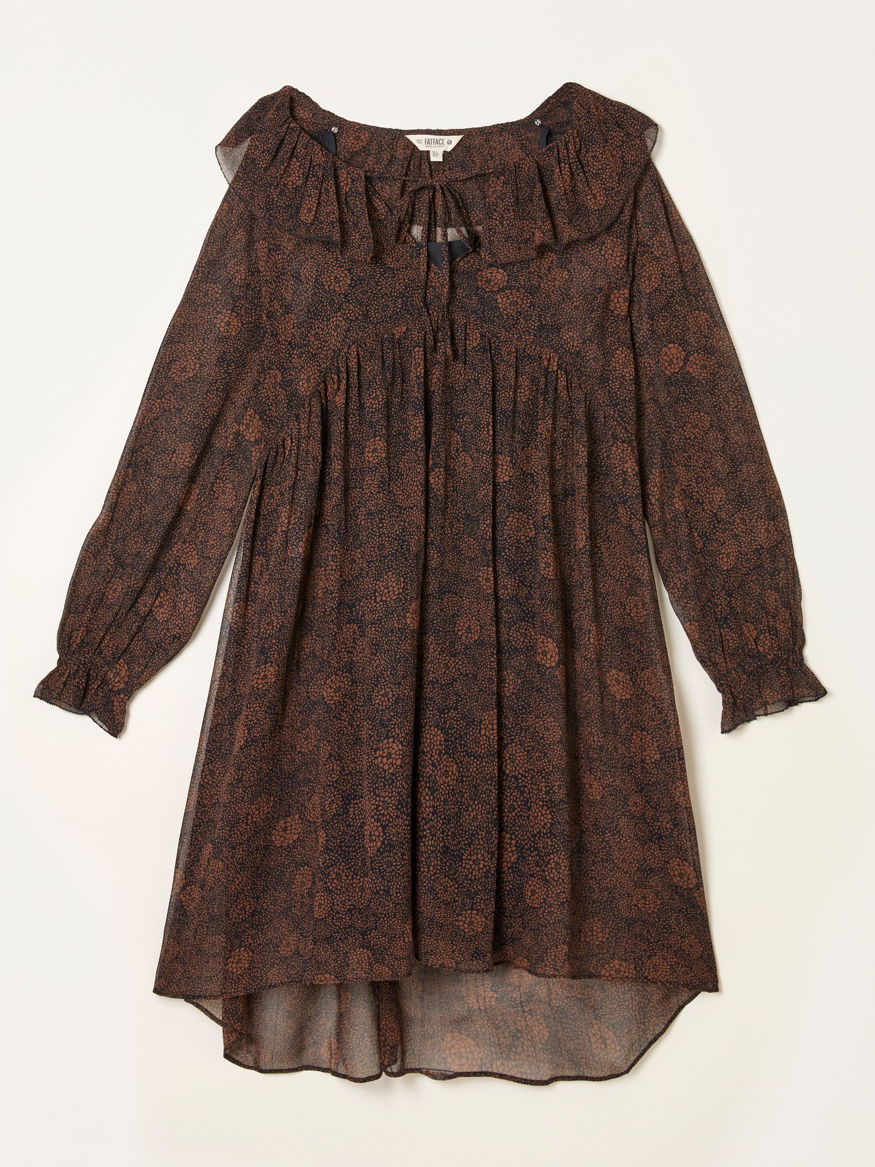 Bella Black Circle Floral Regular Dress - Image 5 of 5