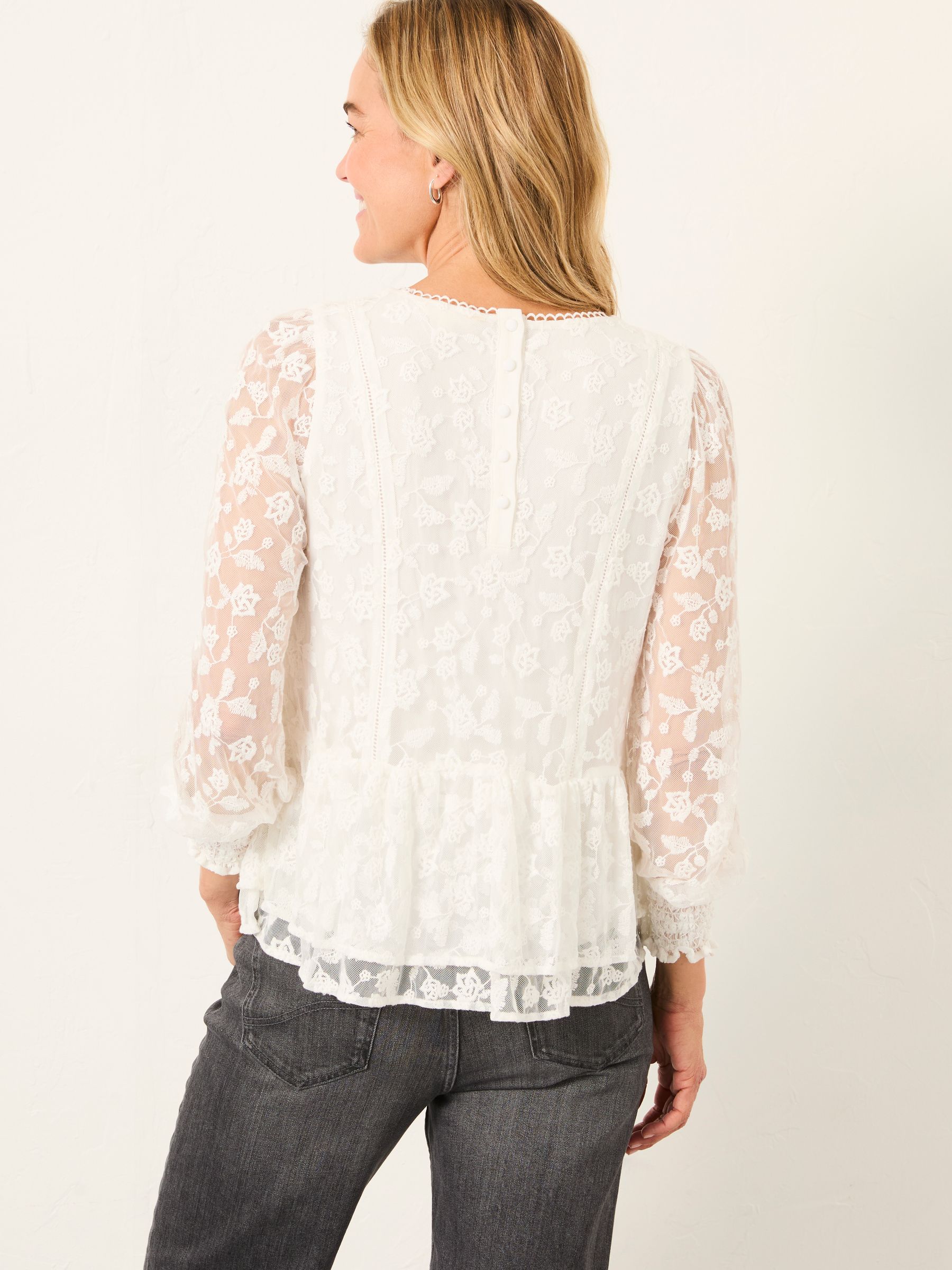 Marianne Ivory Lace Top - Image 2 of 5