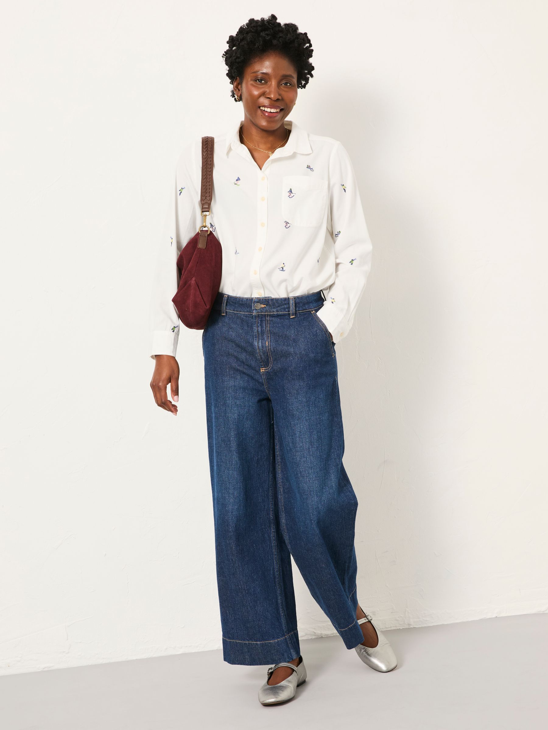 Olivia Ivory Embroidered Skiers Shirt - Image 4 of 6