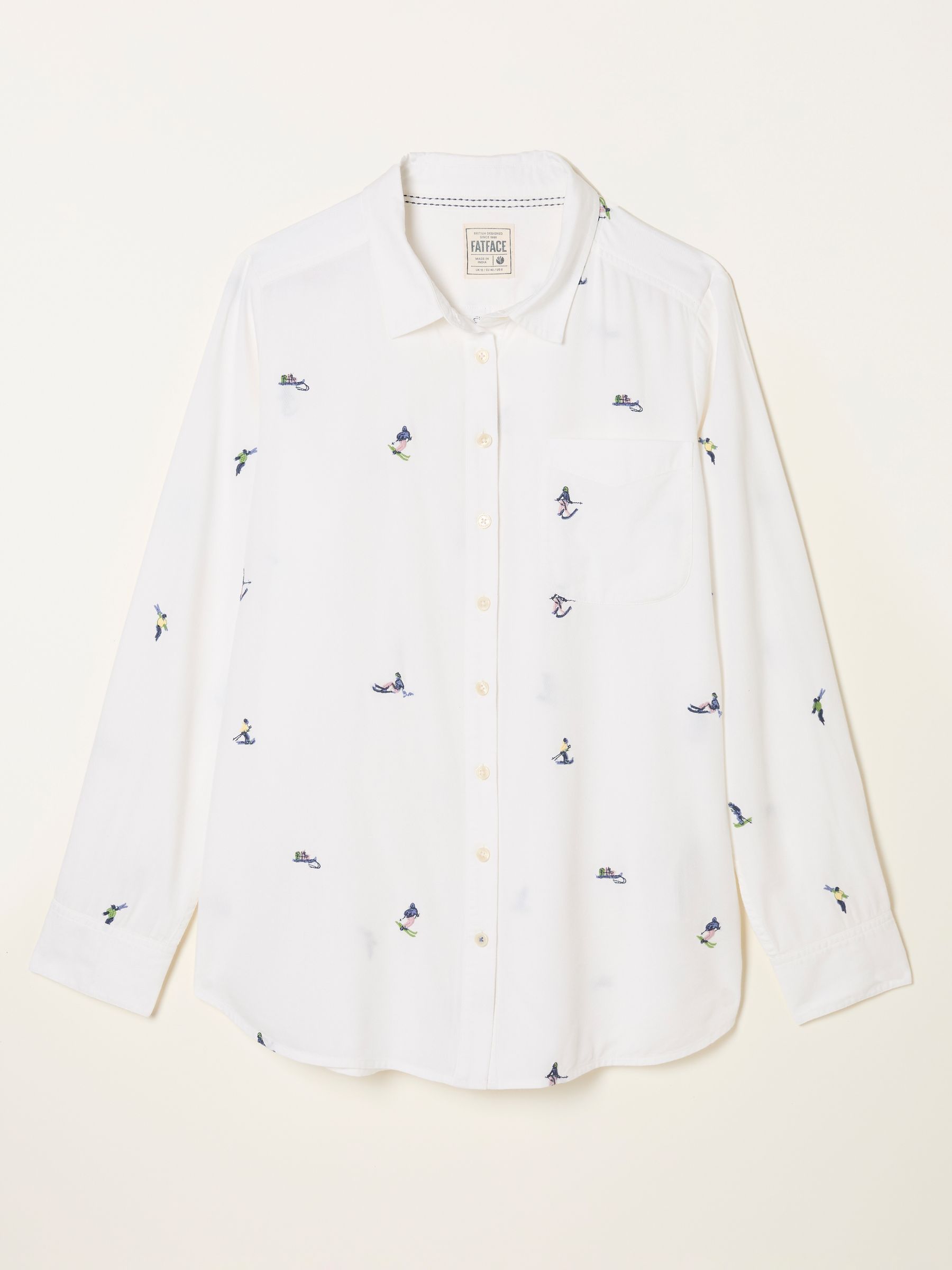 Olivia Ivory Embroidered Skiers Shirt - Image 6 of 6