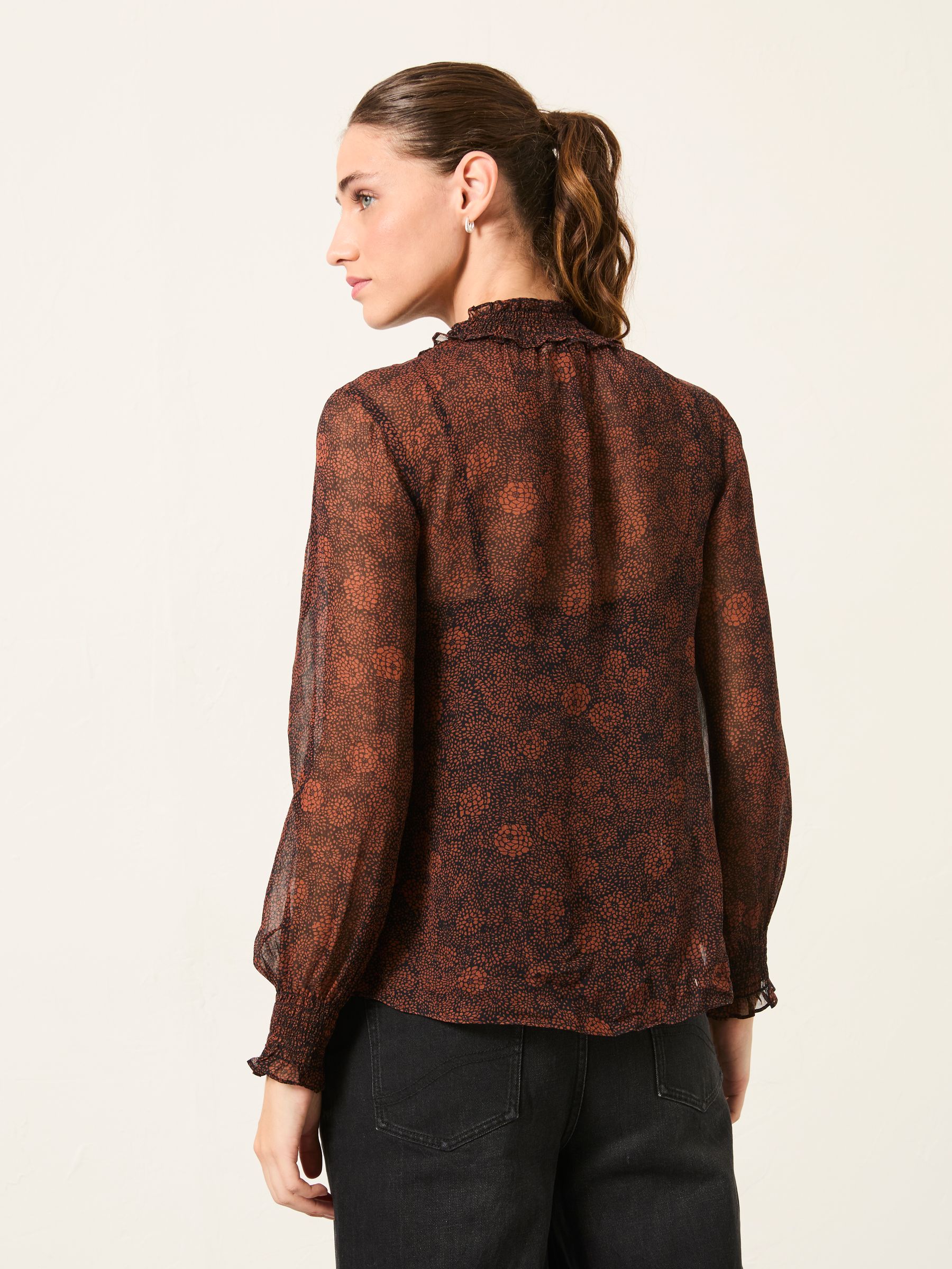Jaclyn Black Circle Floral Blouse - Image 2 of 6
