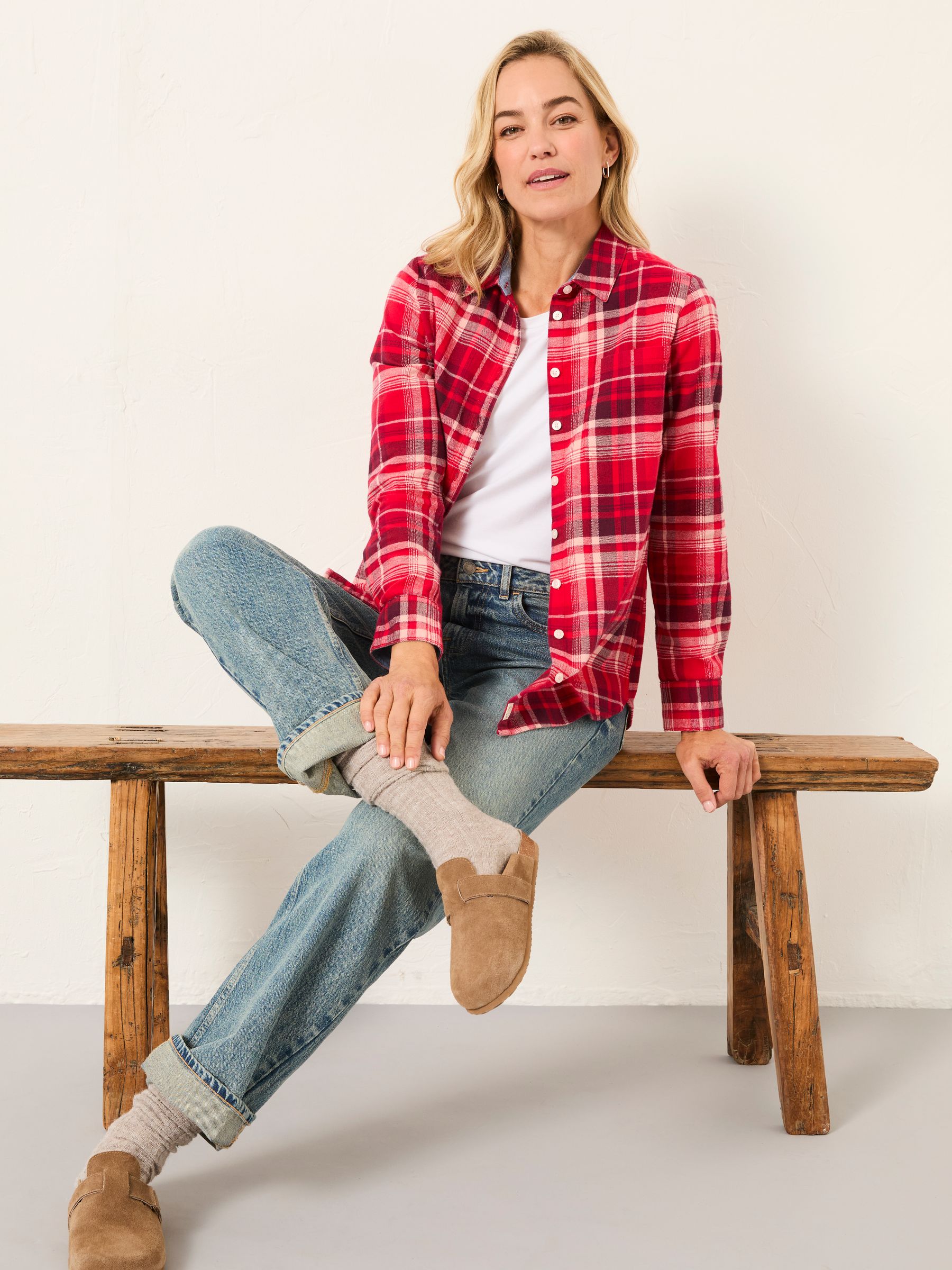 Olivia Red Check Shirt - Image 3 of 6
