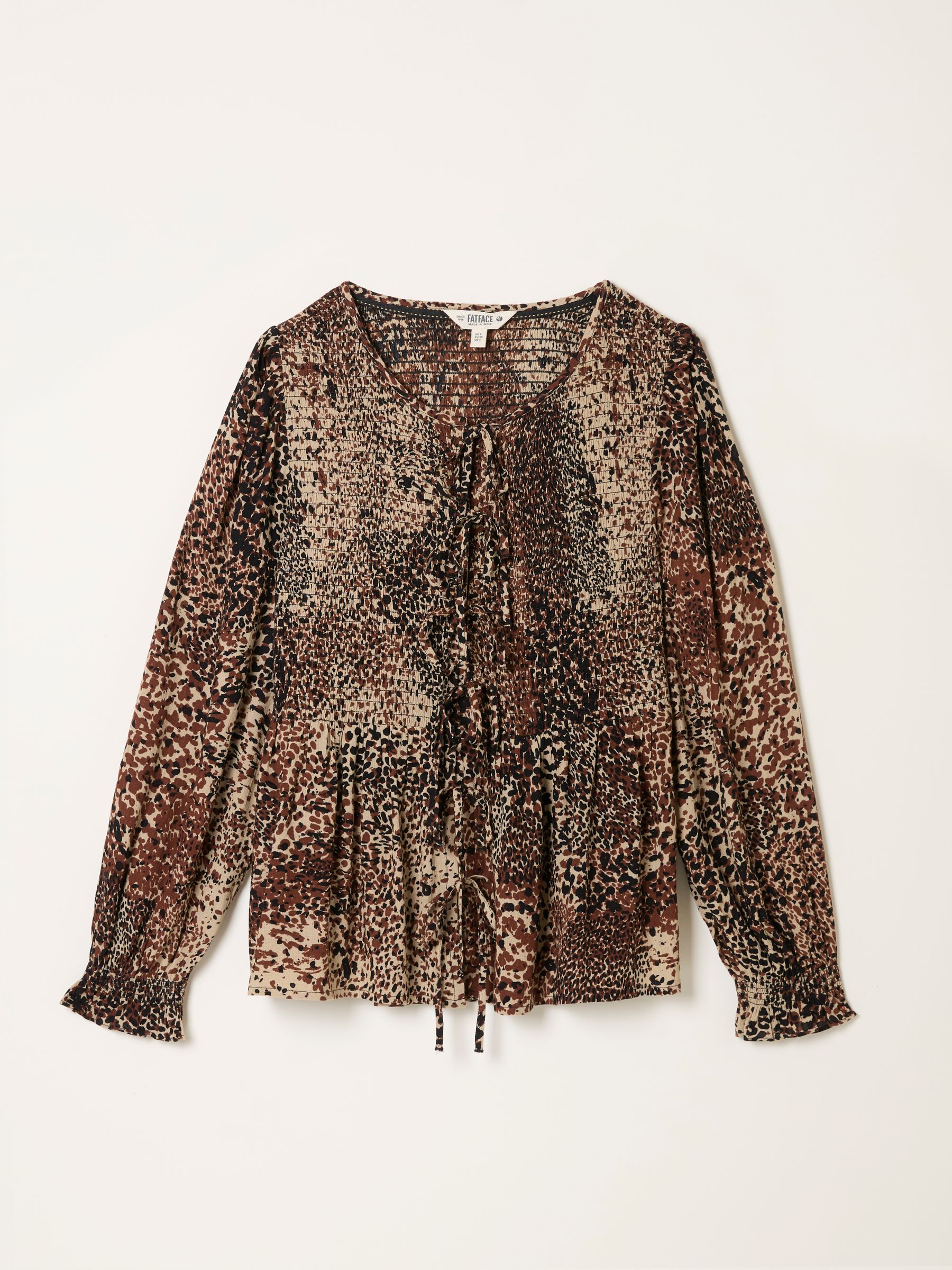 Kiki Light Brown Layered Animal Blouse - Image 7 of 7