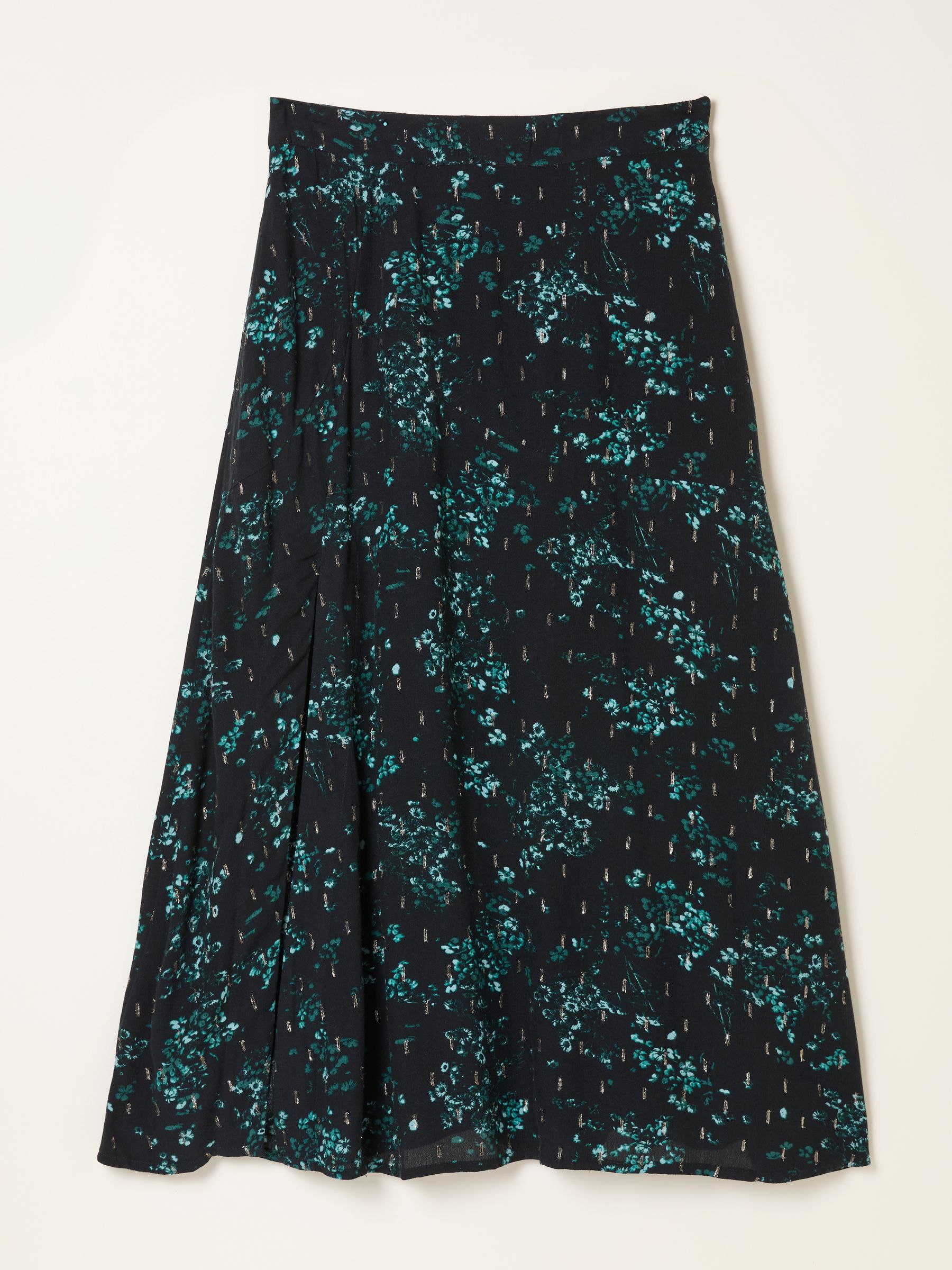 Skye Black Winter Meadow Midi Skirt - Image 6 of 6