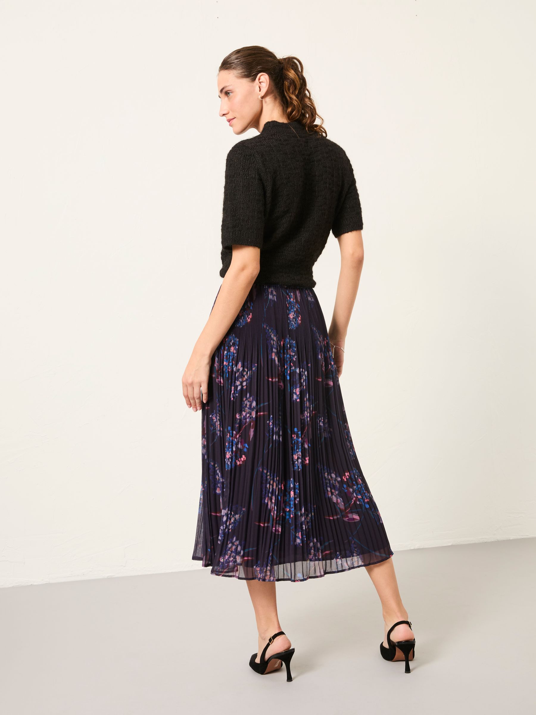 Paignton Dark Purple Heritage Floral Maxi Skirt | FatFace USA