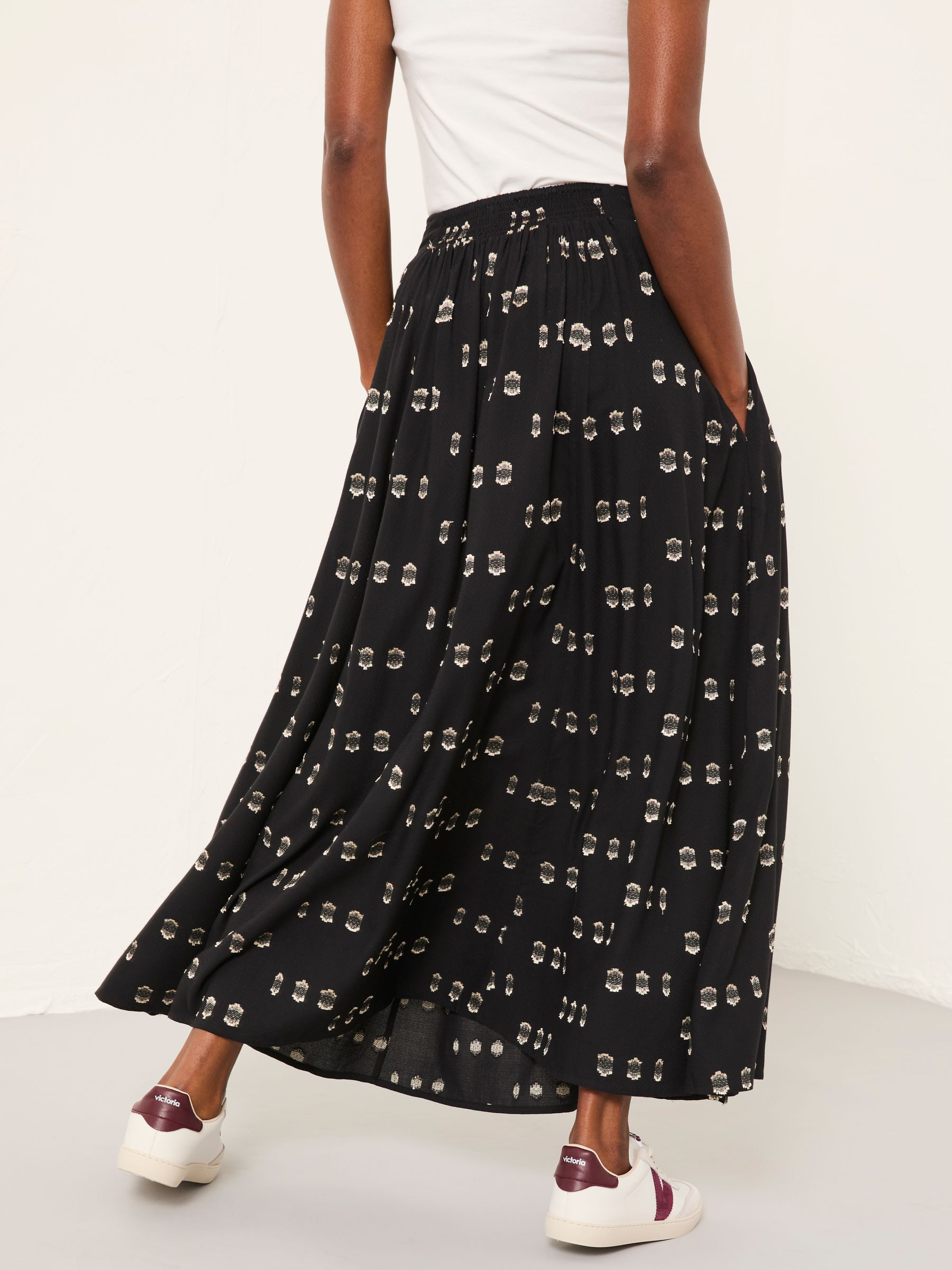 Willow Black Metallic Midi Skirt - Image 2 of 6