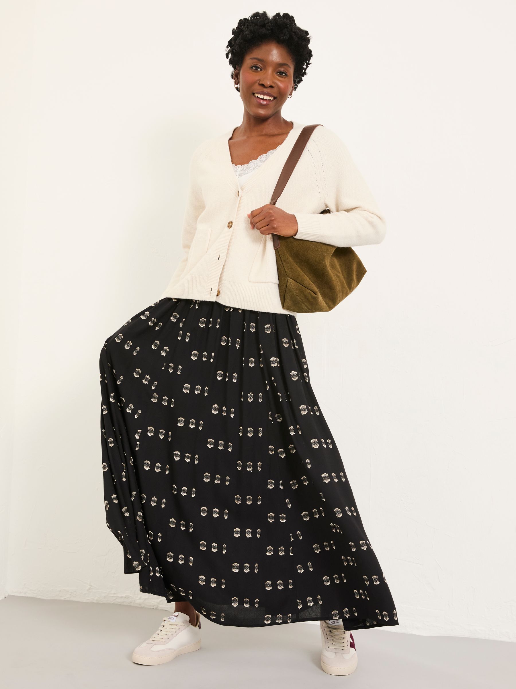 Willow Black Metallic Midi Skirt - Image 5 of 6