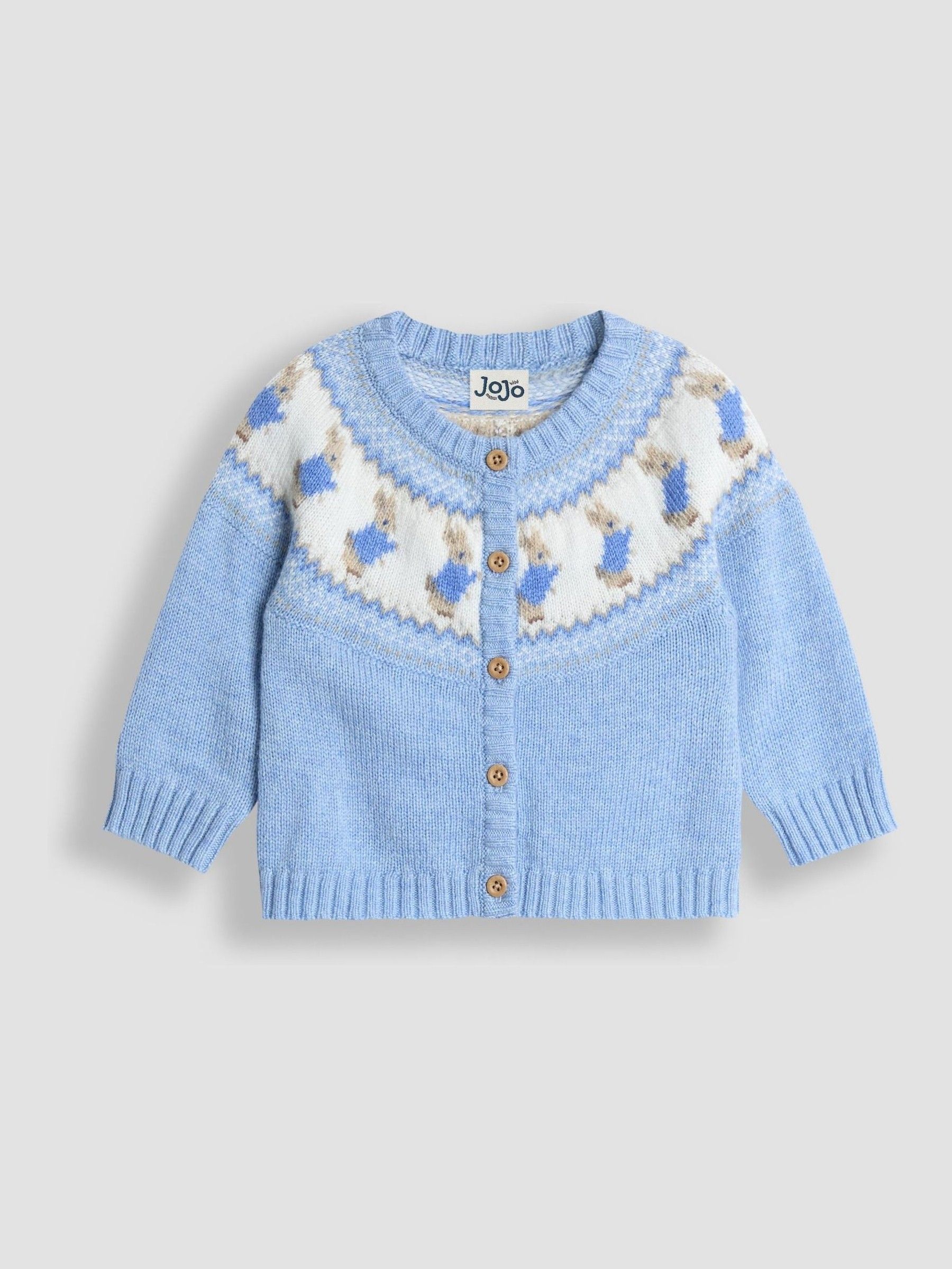 Blue Fairisle Knit Cardigan & Bottom Set - Image 2 of 6