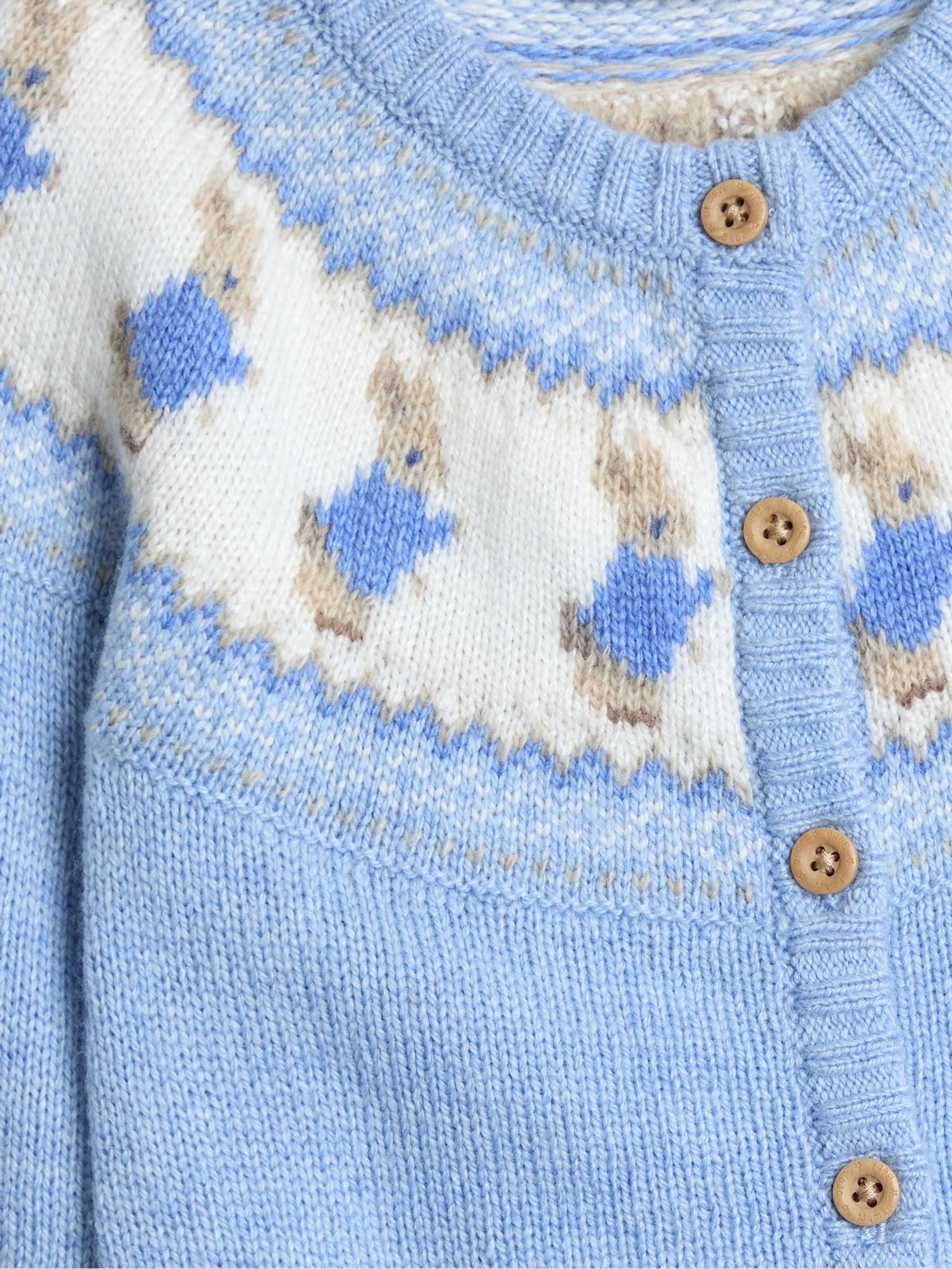 Blue Fairisle Knit Cardigan & Bottom Set - Image 6 of 6
