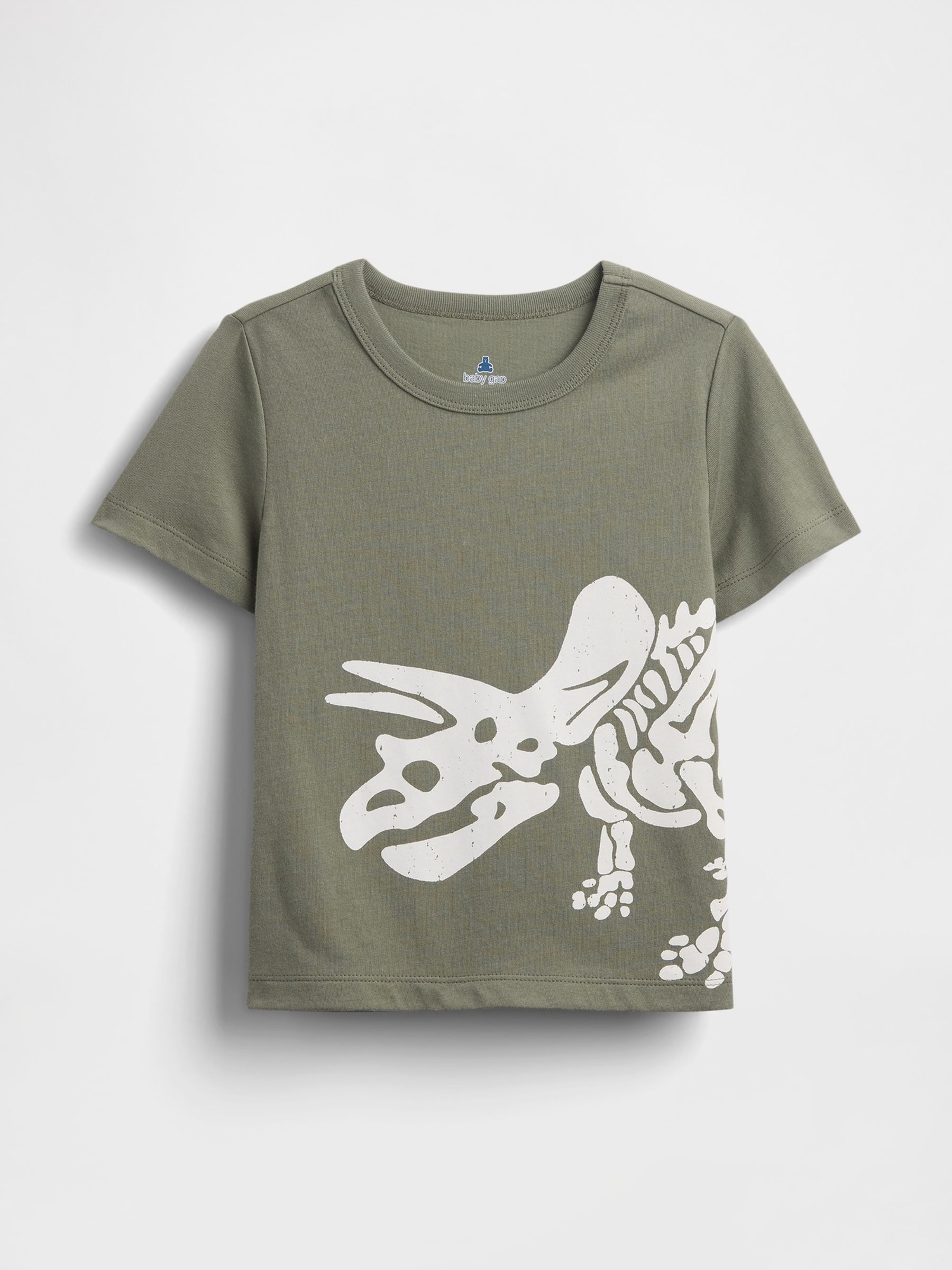 Green Dinosaur Graphic Jersey Short Sleeve T-Shirt (6mths-5yrs) - Image 1 of 2