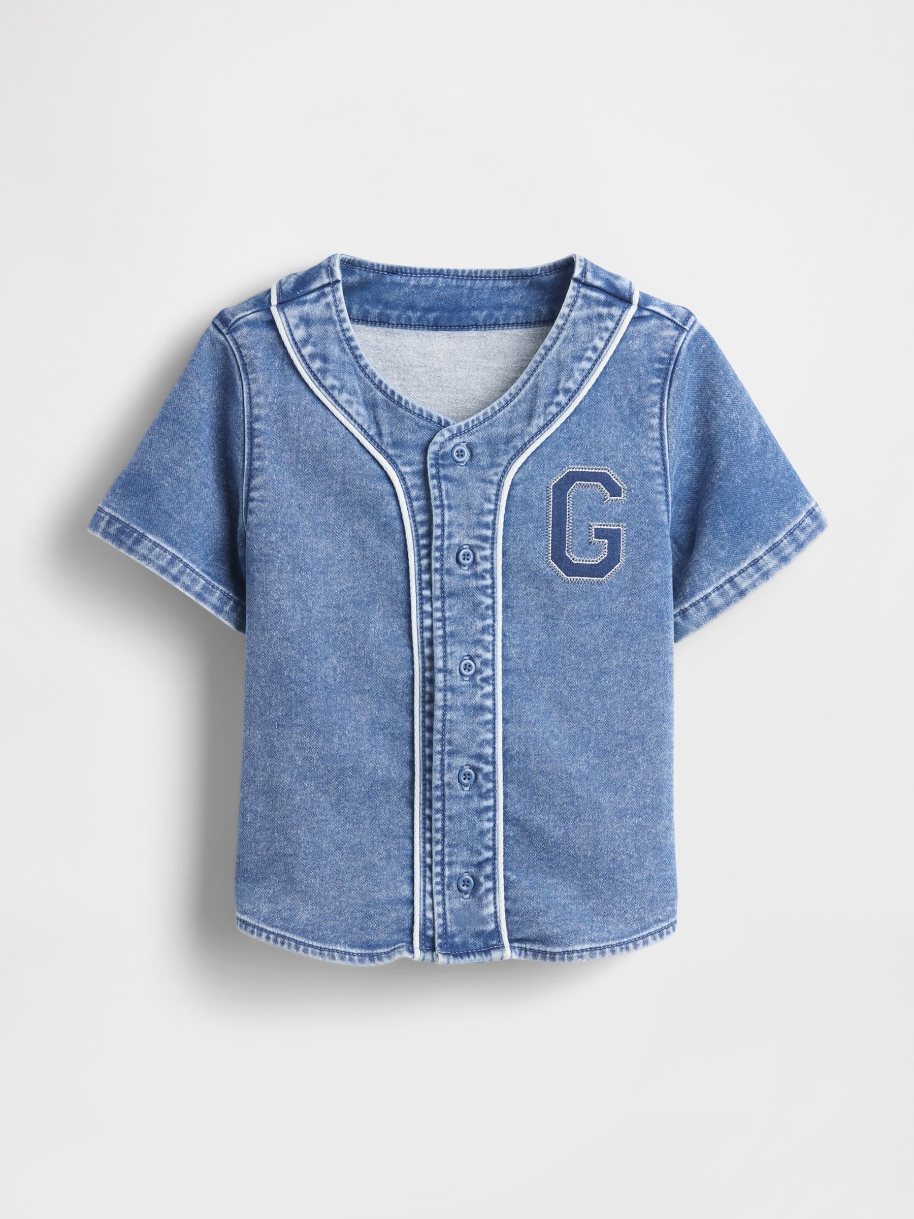 Blue Denim Logo Baseball Jersey Shirt (6mths-5yrs) - Image 2 of 3