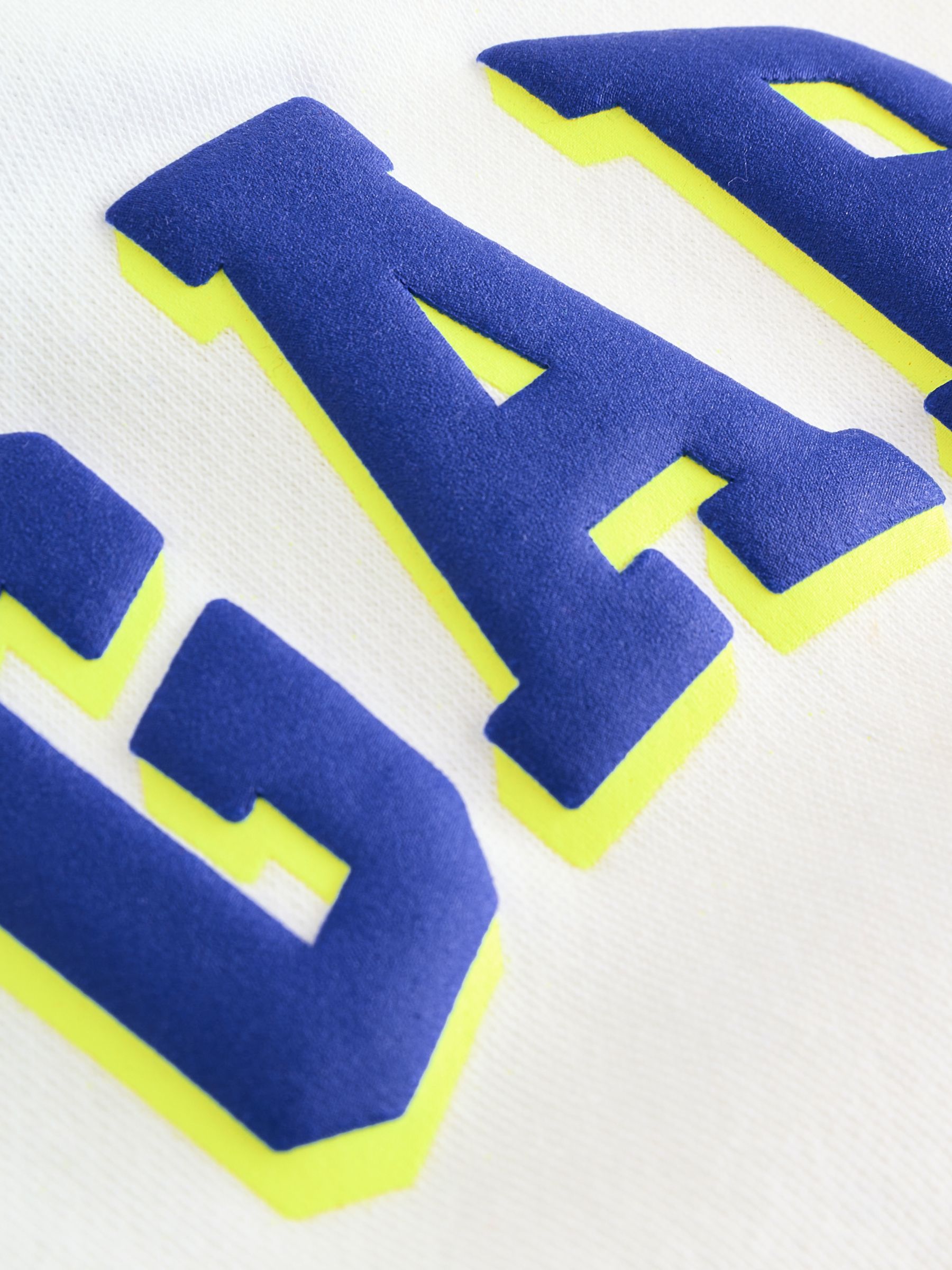 White/Blue Logo Colourblock Hoodie - Image 6 of 6