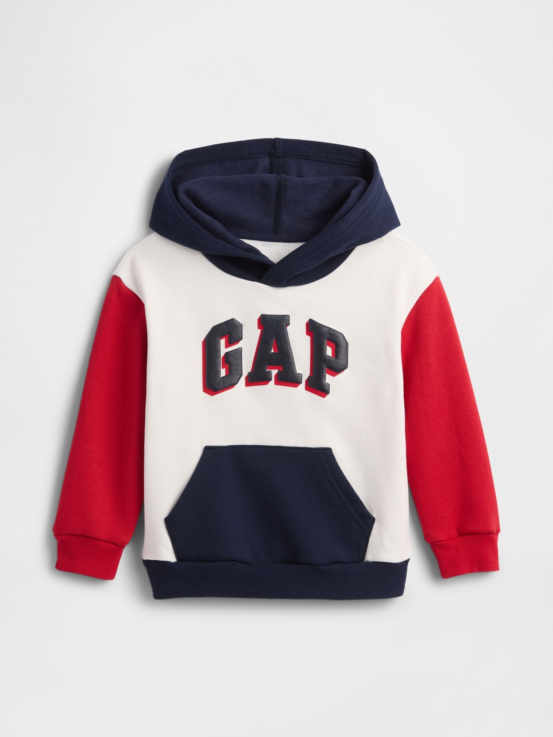 White Logo Colourblock Hoodie - Image 1 of 3