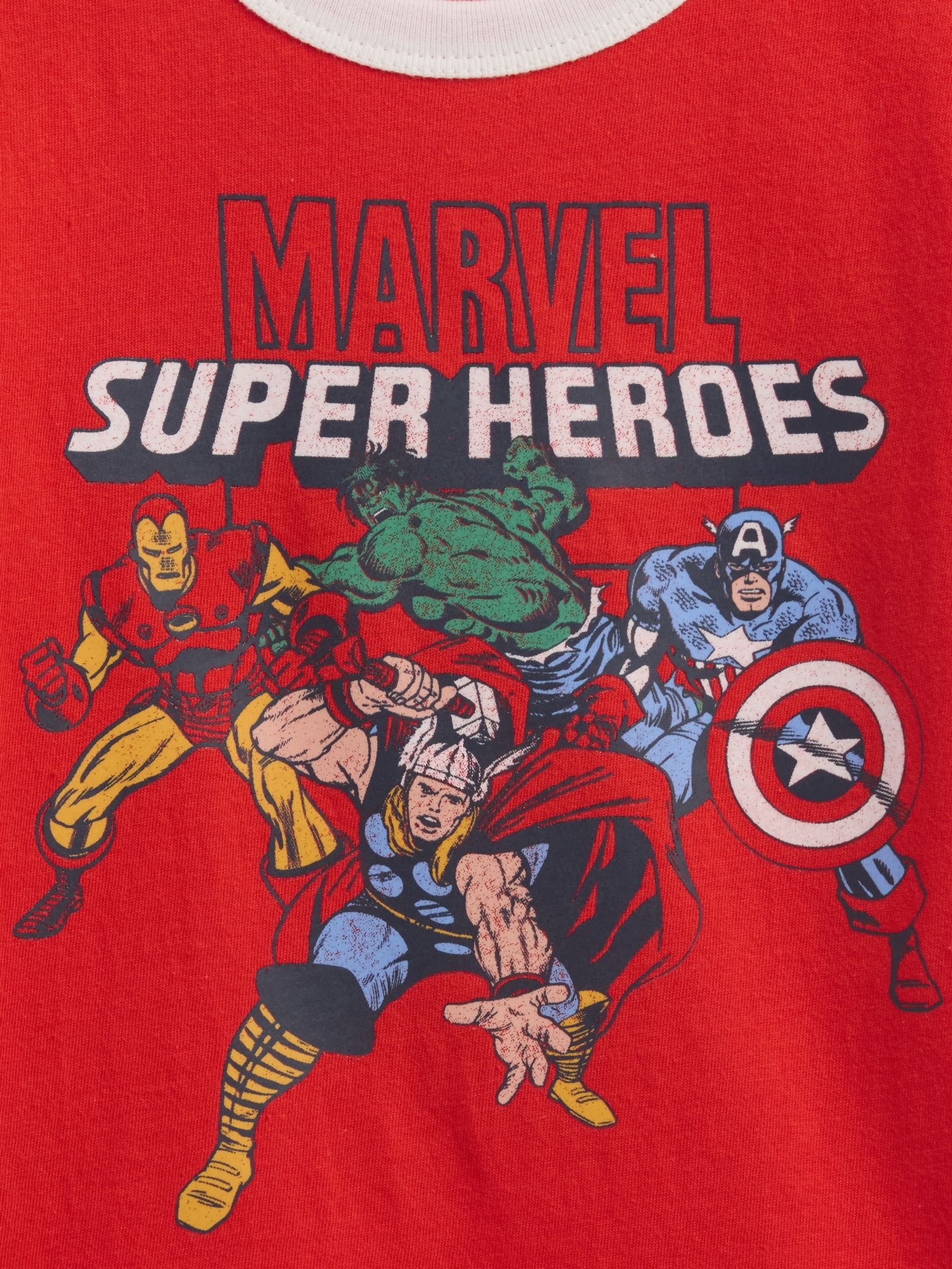 Red Marvel Graphic Short Sleeve T-Shirt (6mths-5yrs) - Image 3 of 3