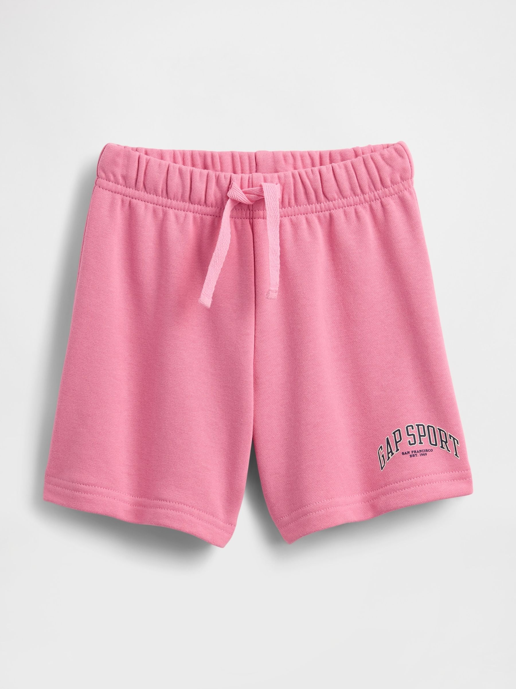 Pink Logo Fleece-Lined Pull On Shorts (6mths-5yrs) - Image 1 of 2