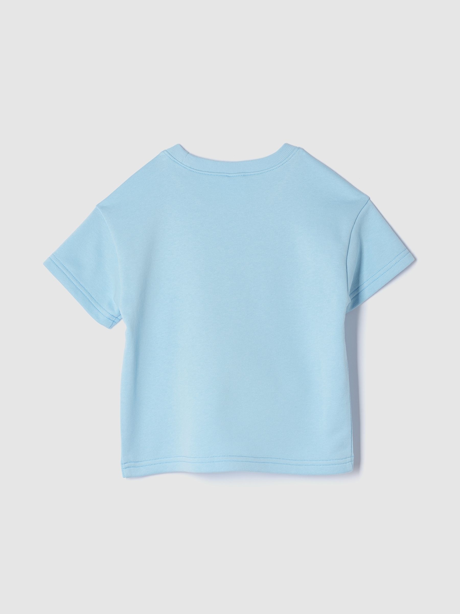 Blue Logo Terry Crew Neck T-Shirt (6mths-5yrs) - Image 2 of 2