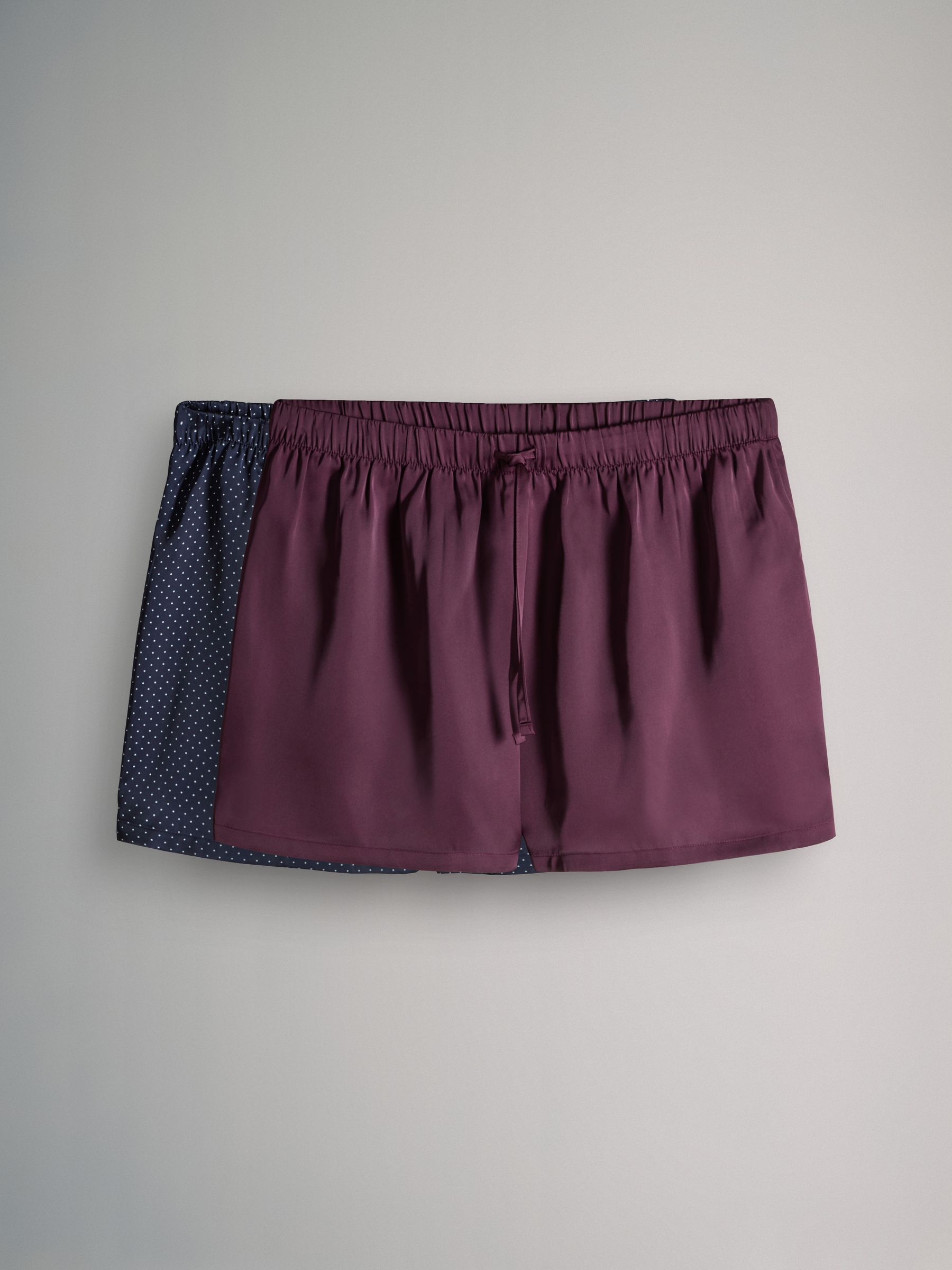 2 Pack Satin Pyjamas Shorts - Image 2 of 6