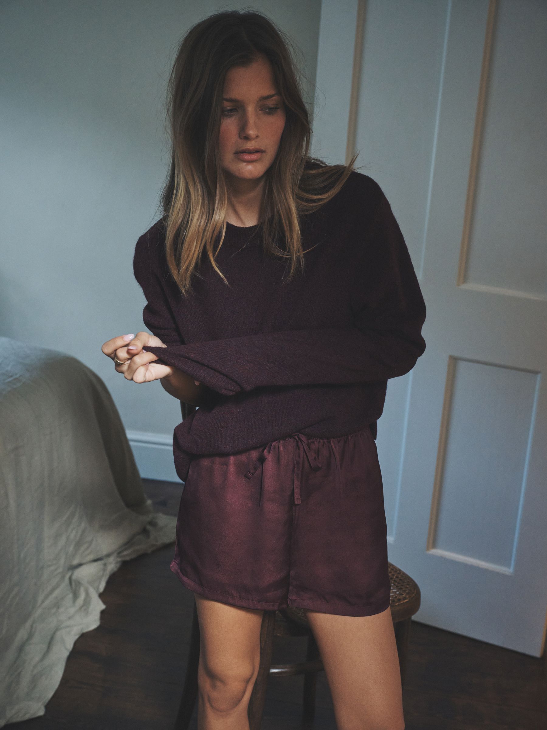 2 Pack Satin Pyjamas Shorts - Image 3 of 6