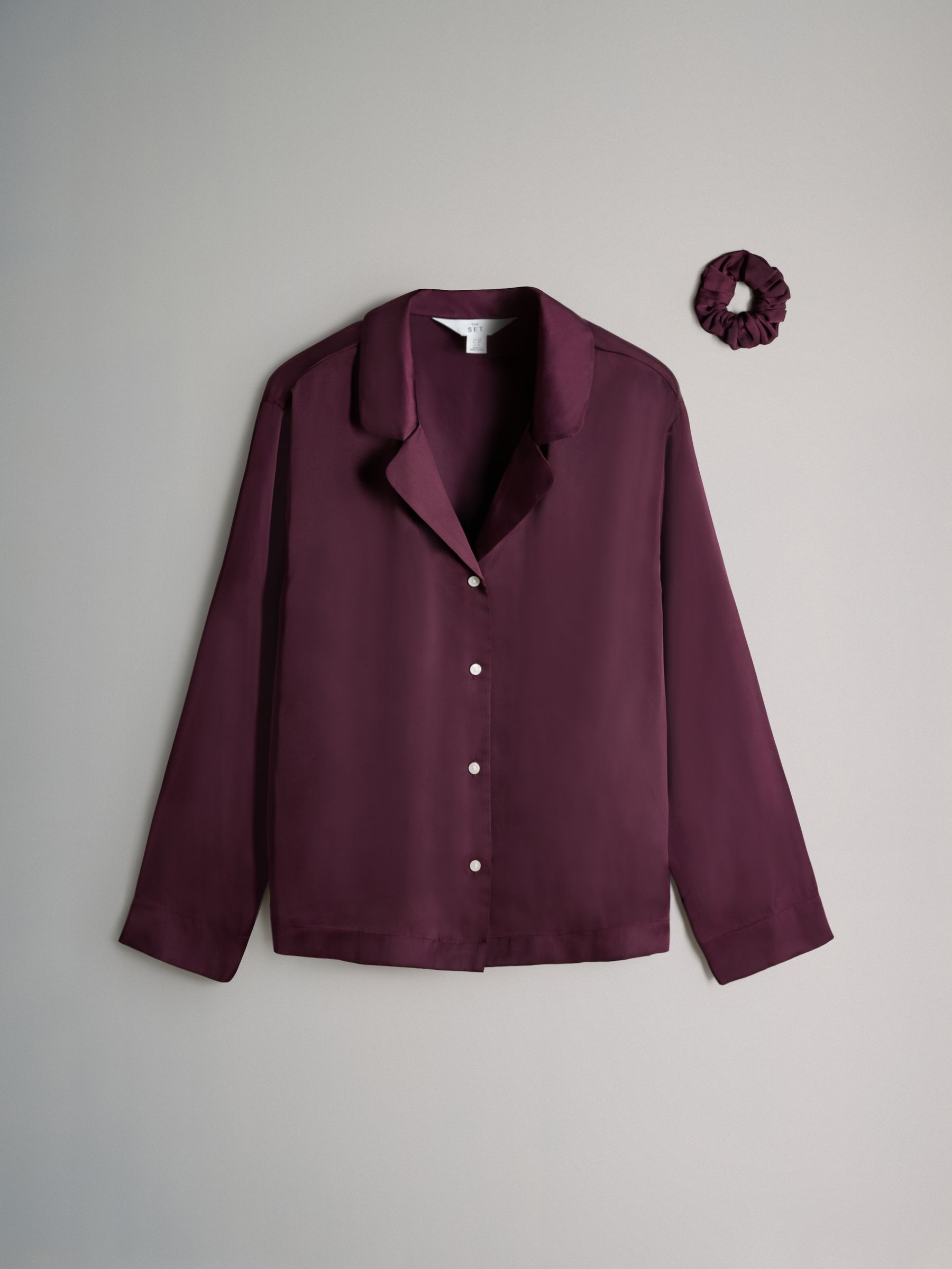 Navy Spot/Berry 2 Pack Satin Pyjamas Set - Image 6 of 10