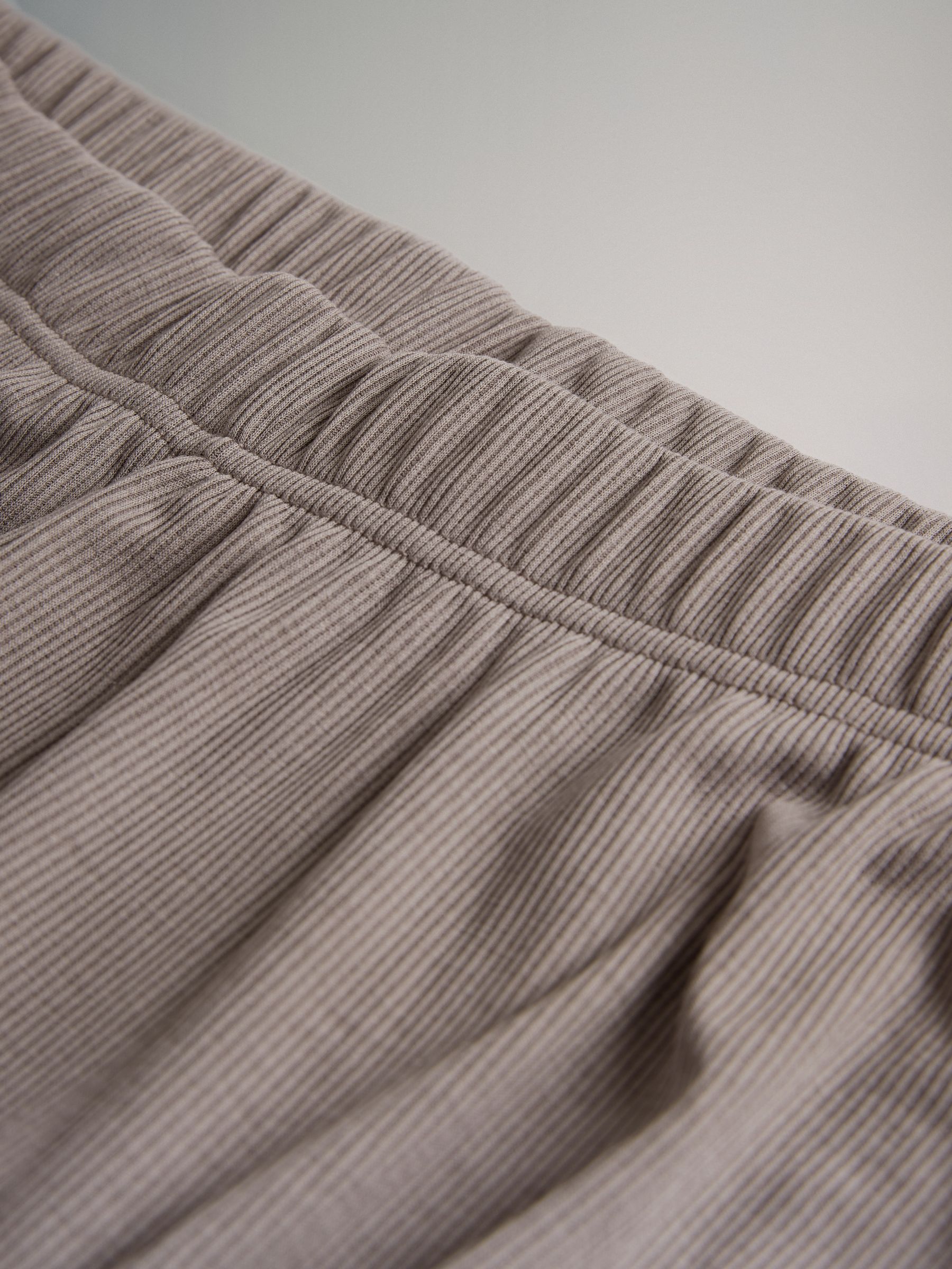 Mink/Grey - 2 Pack Soft Touch Ribbed Long Sleeve Leg Pyjamas - Image 6 of 6 Mink/Grey - 2 Pack Soft Touch Ribbed Long Sleeve Leg Pyjamas - Image 6 of 6