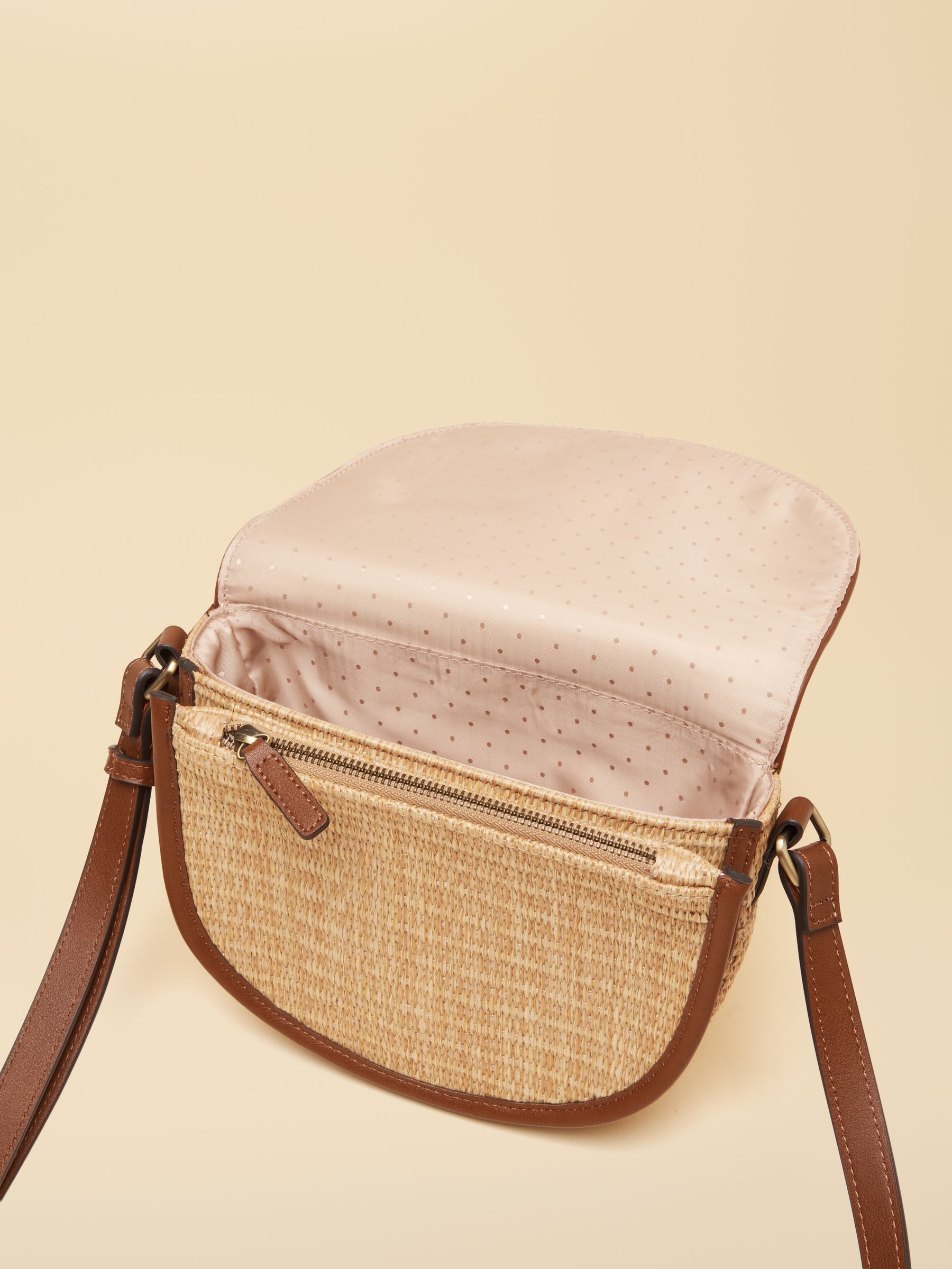 Daphne Neutral Straw Bag - Image 5 of 8