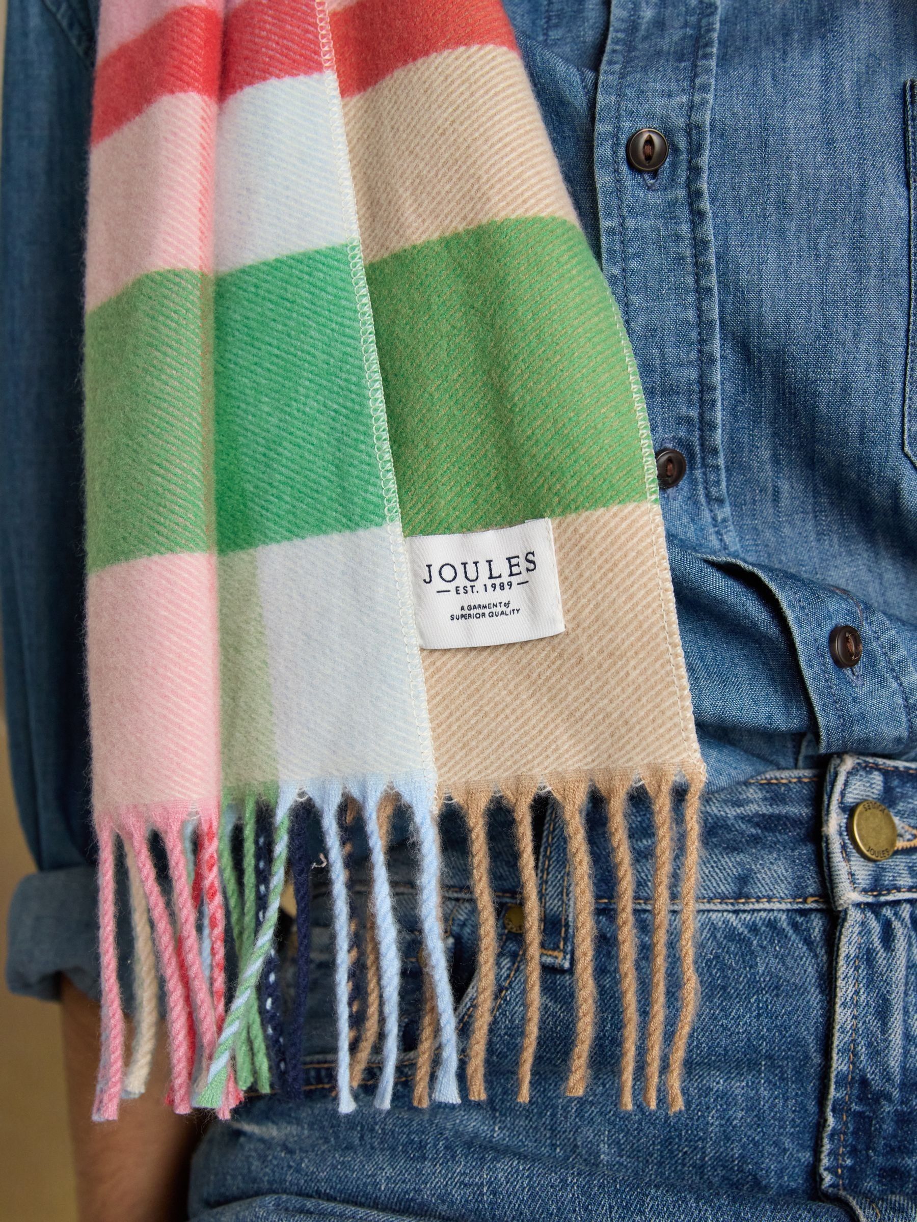 Langtree Pink & Green Large Scarf - Image 2 of 7