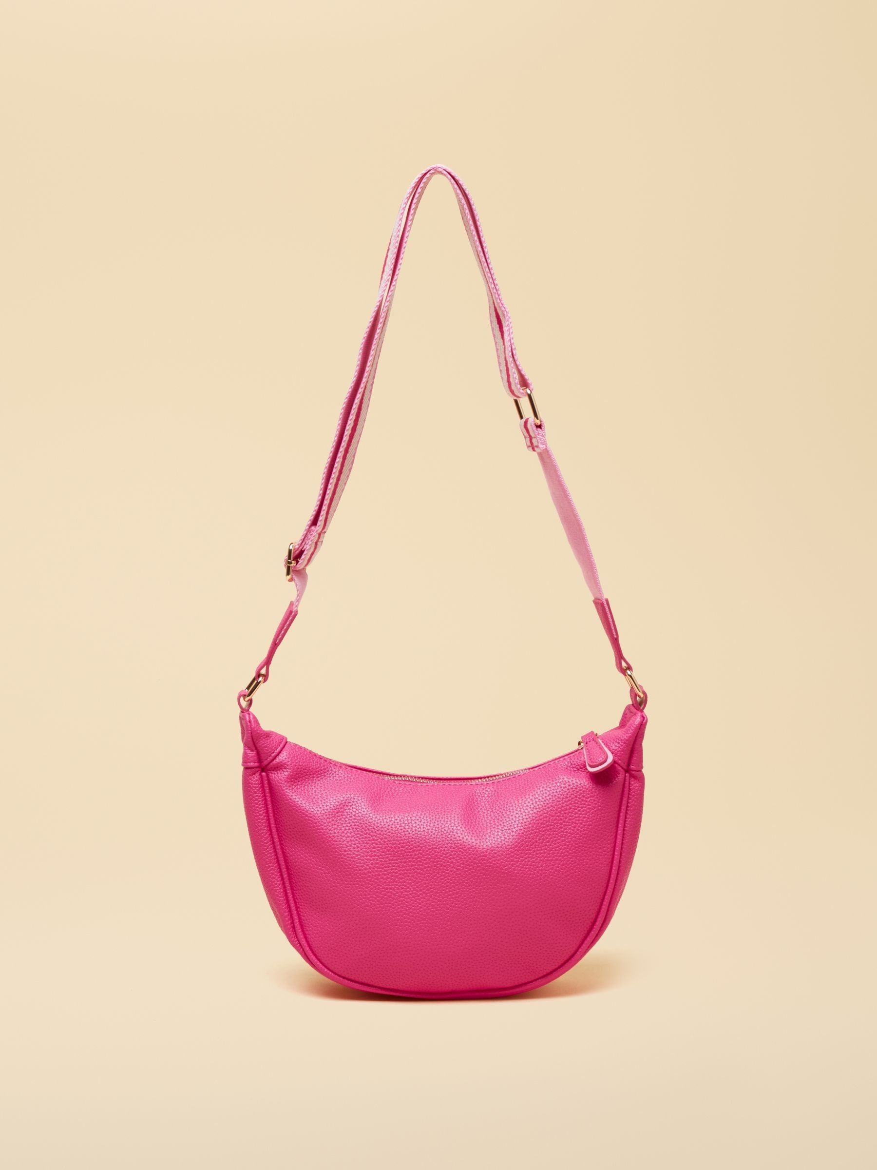 Jade Pink Half Moon Adjustable Cross-Body Bag | Joules