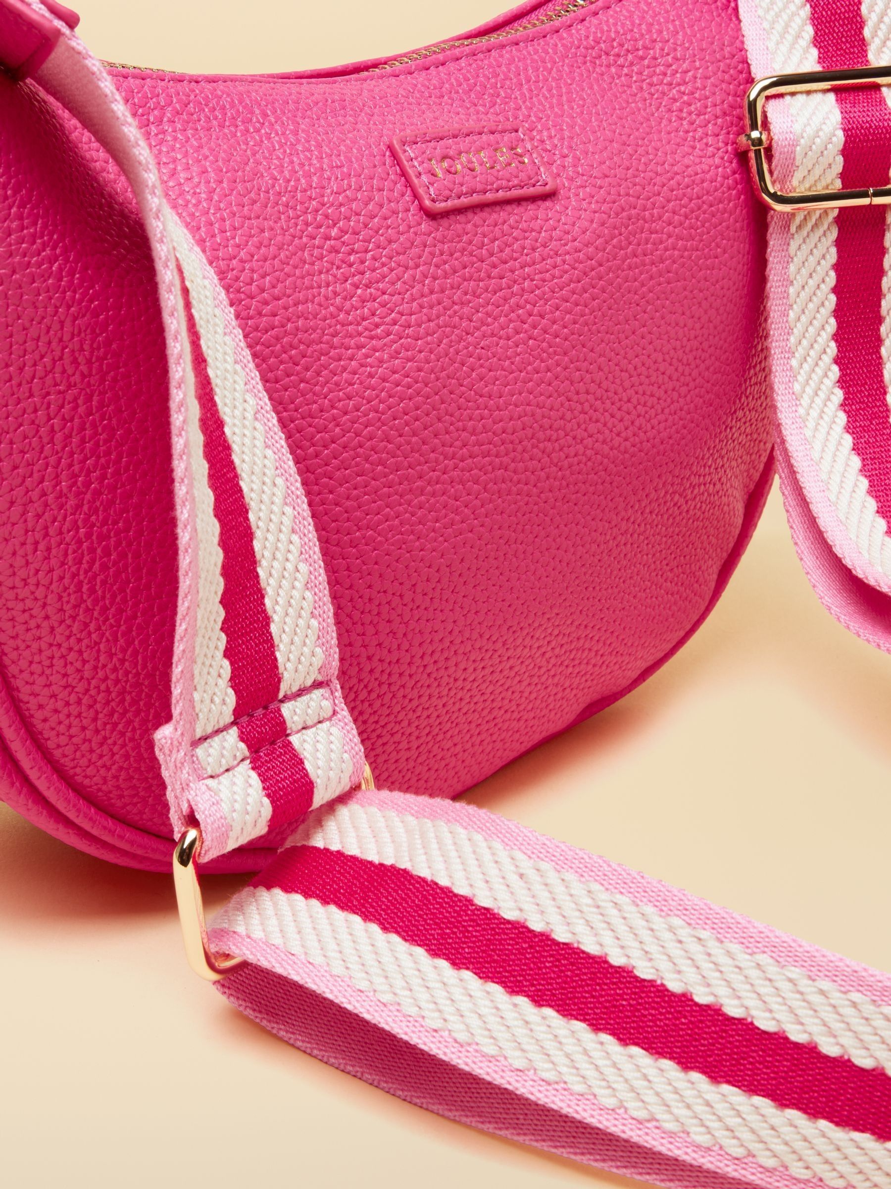 Jade Pink Half Moon Adjustable Cross-Body Bag | Joules
