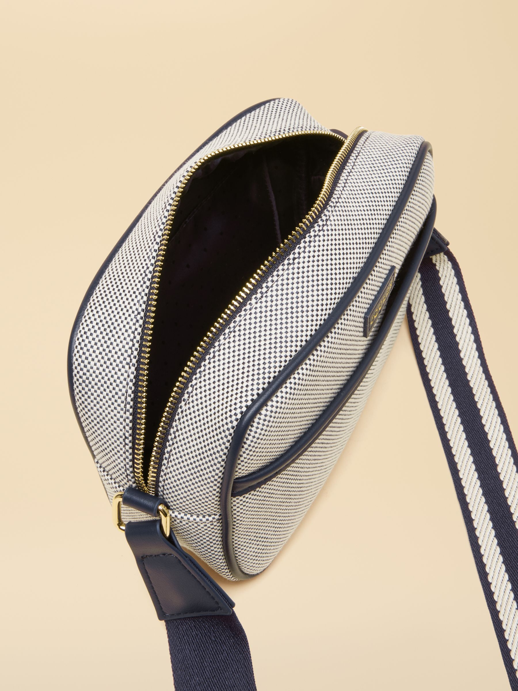 Blair Navy Canvas Cross Body Bag - Image 5 of 8