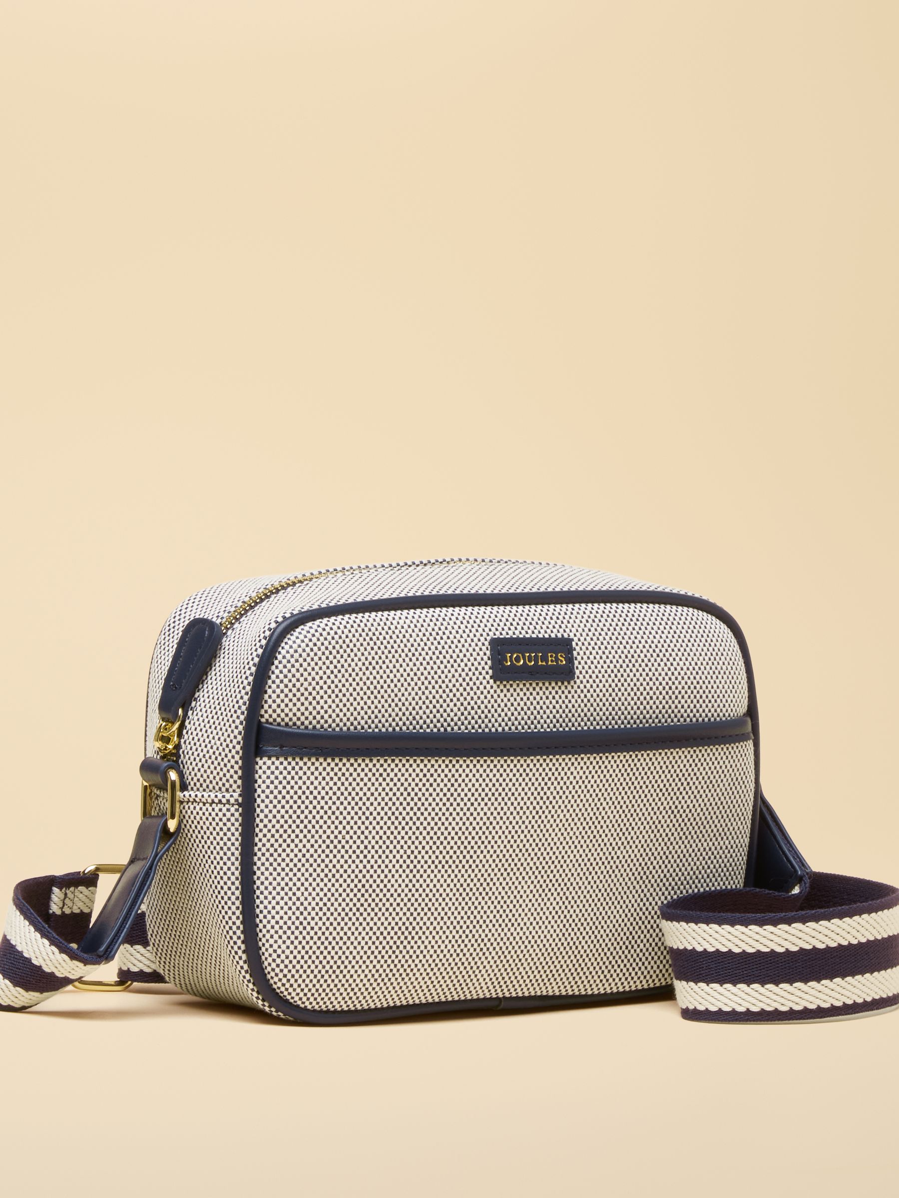Blair Navy Canvas Cross Body Bag - Image 6 of 8