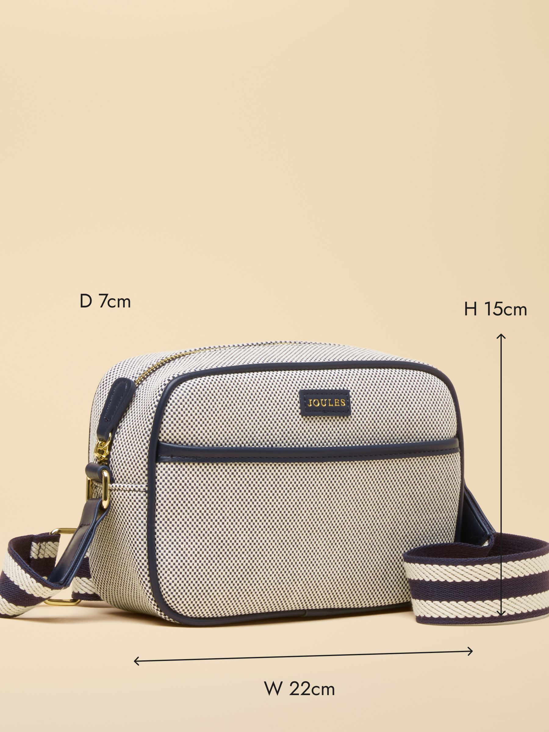 Blair Navy Canvas Cross Body Bag - Image 9 of 9 Blair Navy Canvas Cross Body Bag - Image 9 of 9