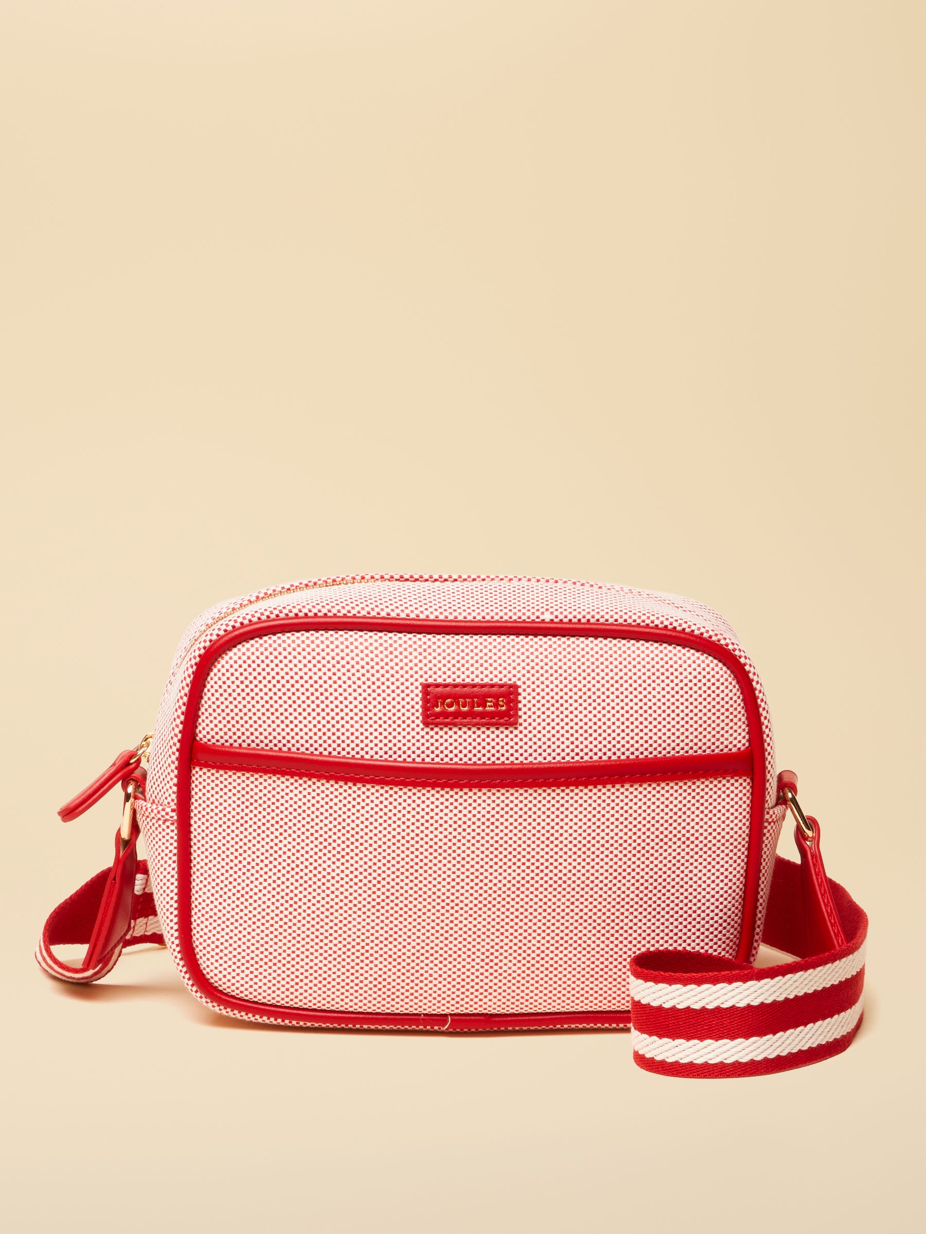 Blair Red Canvas Cross Body Bag - Image 1 of 8