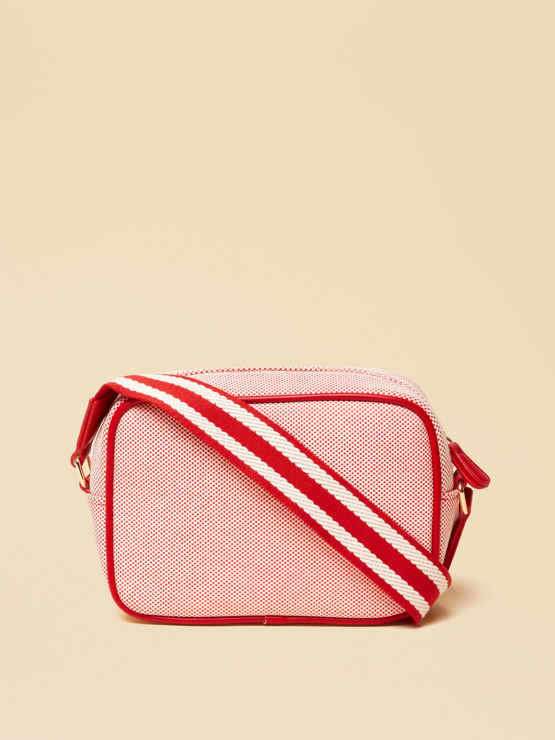 Blair Red Canvas Cross Body Bag | Joules display picture 1