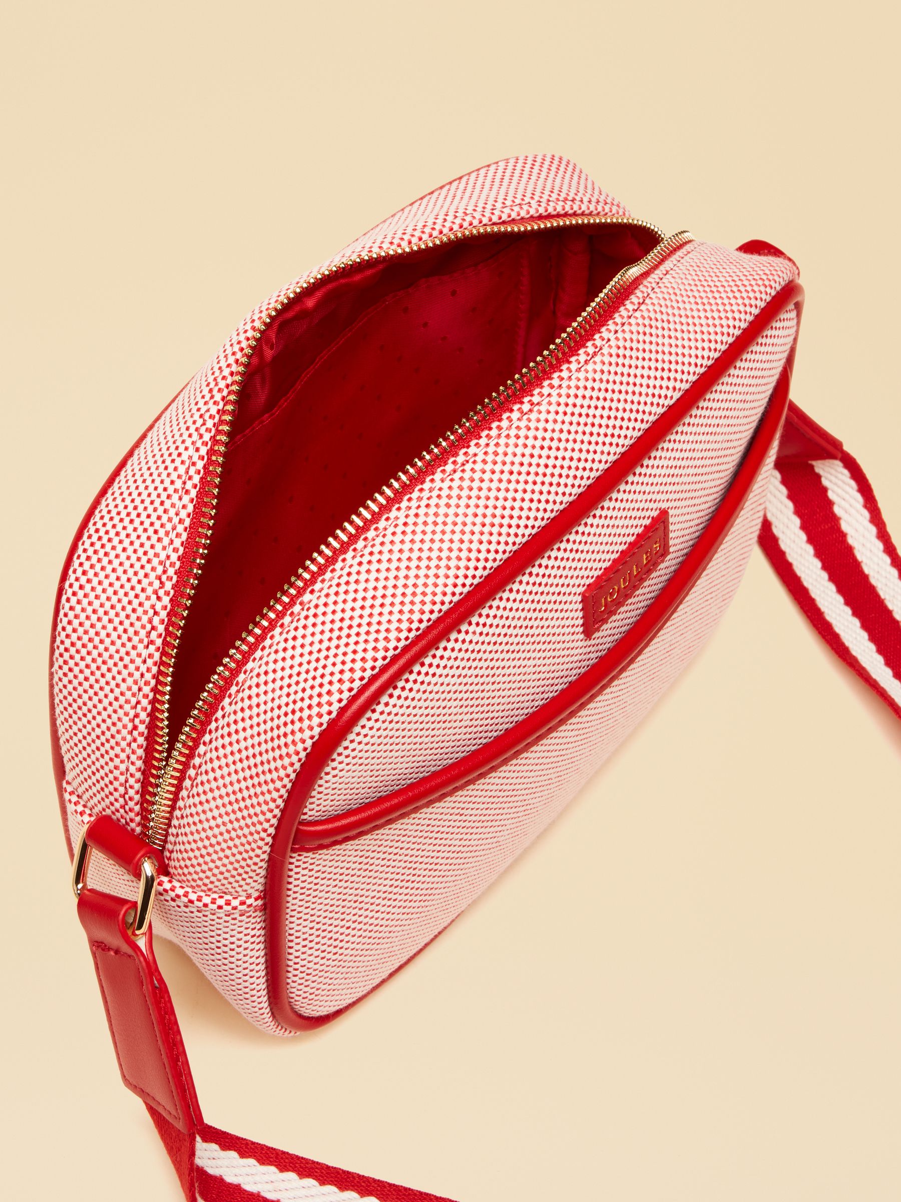 Blair Red Canvas Cross Body Bag - Image 8 of 8 Blair Red Canvas Cross Body Bag - Image 8 of 8