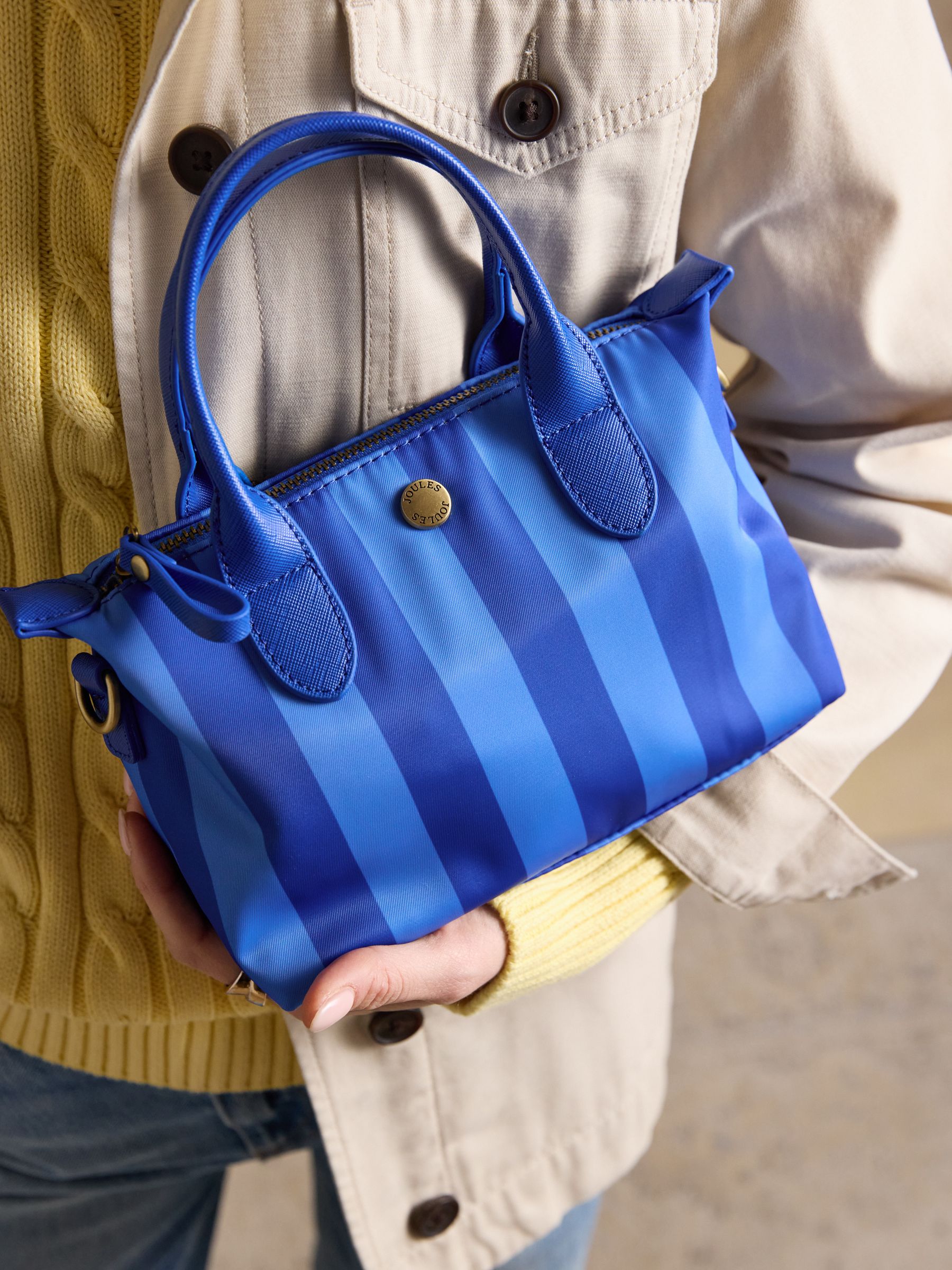 Edie Blue Striped Crossbody Handbag - Image 3 of 8