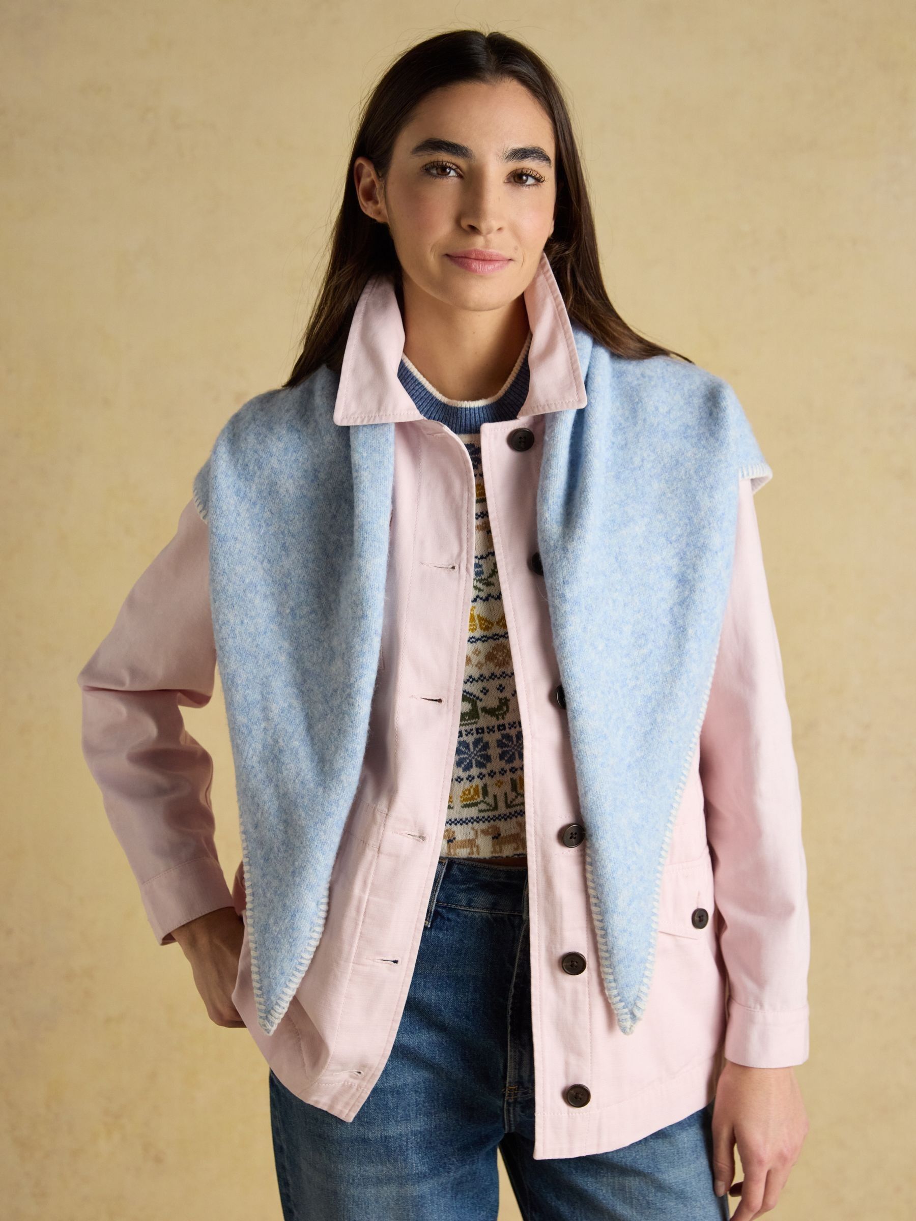 Kendra Blue Triangle Scarf - Image 3 of 6