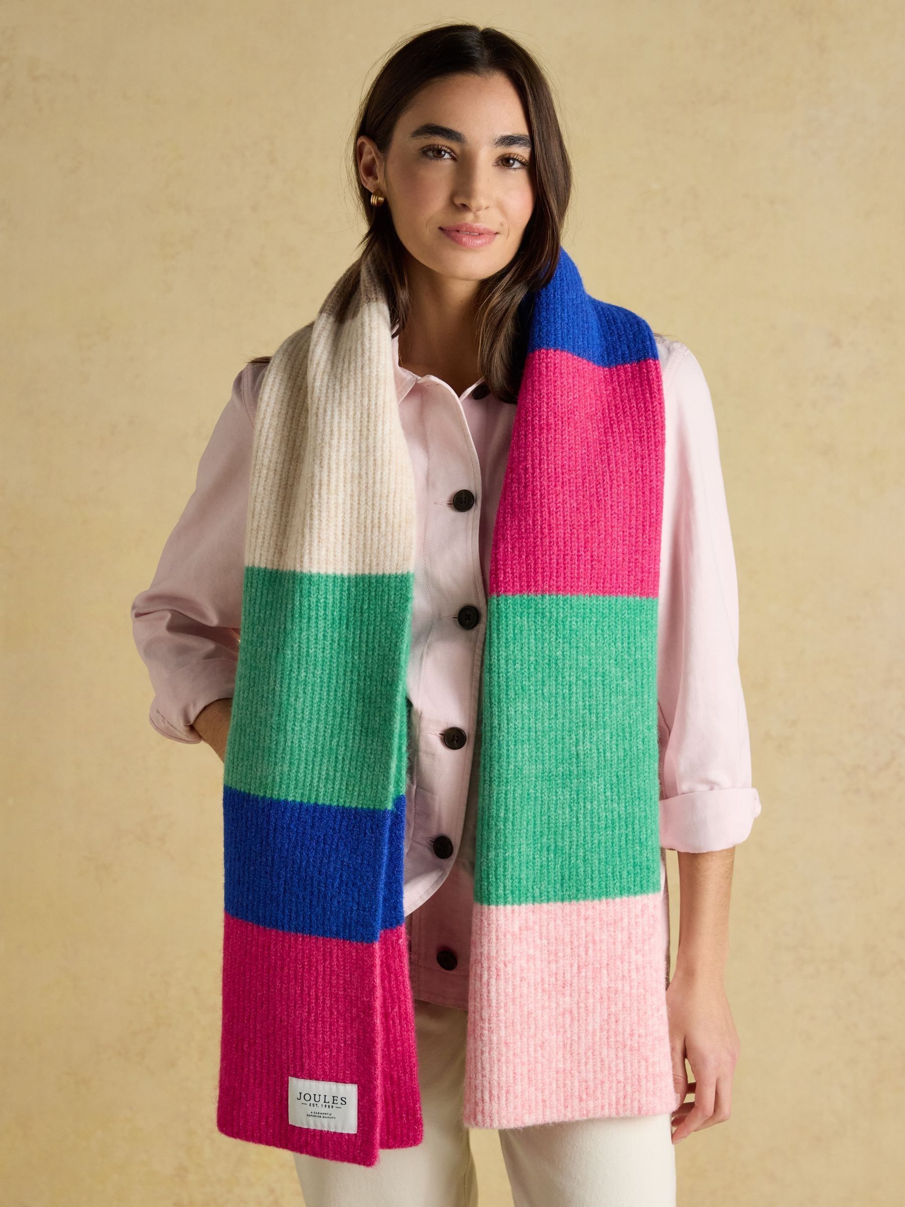 Caversham Multi Bright Stripe Scarf - Image 1 of 6