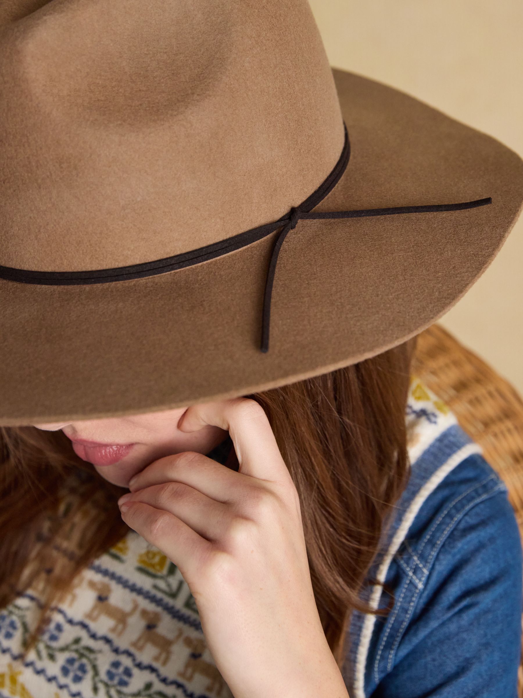 Grove Tan Brown Wool Fedora - Image 3 of 7