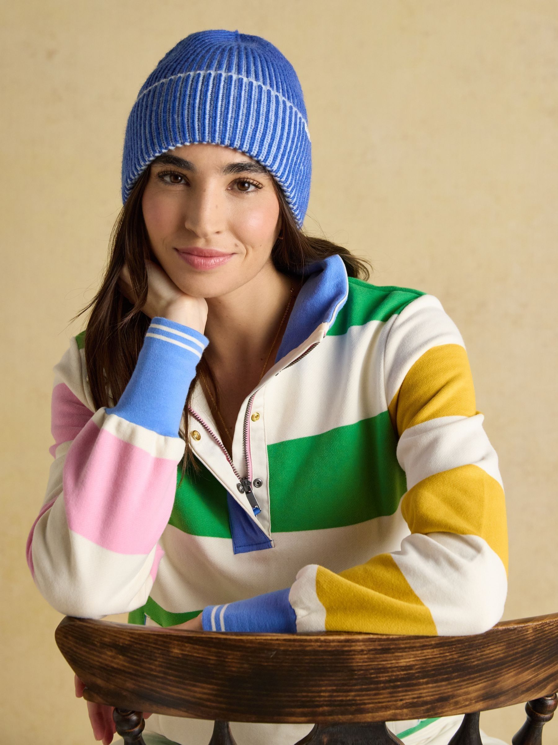 Ada Blue Plated Beanie Hat - Image 3 of 6