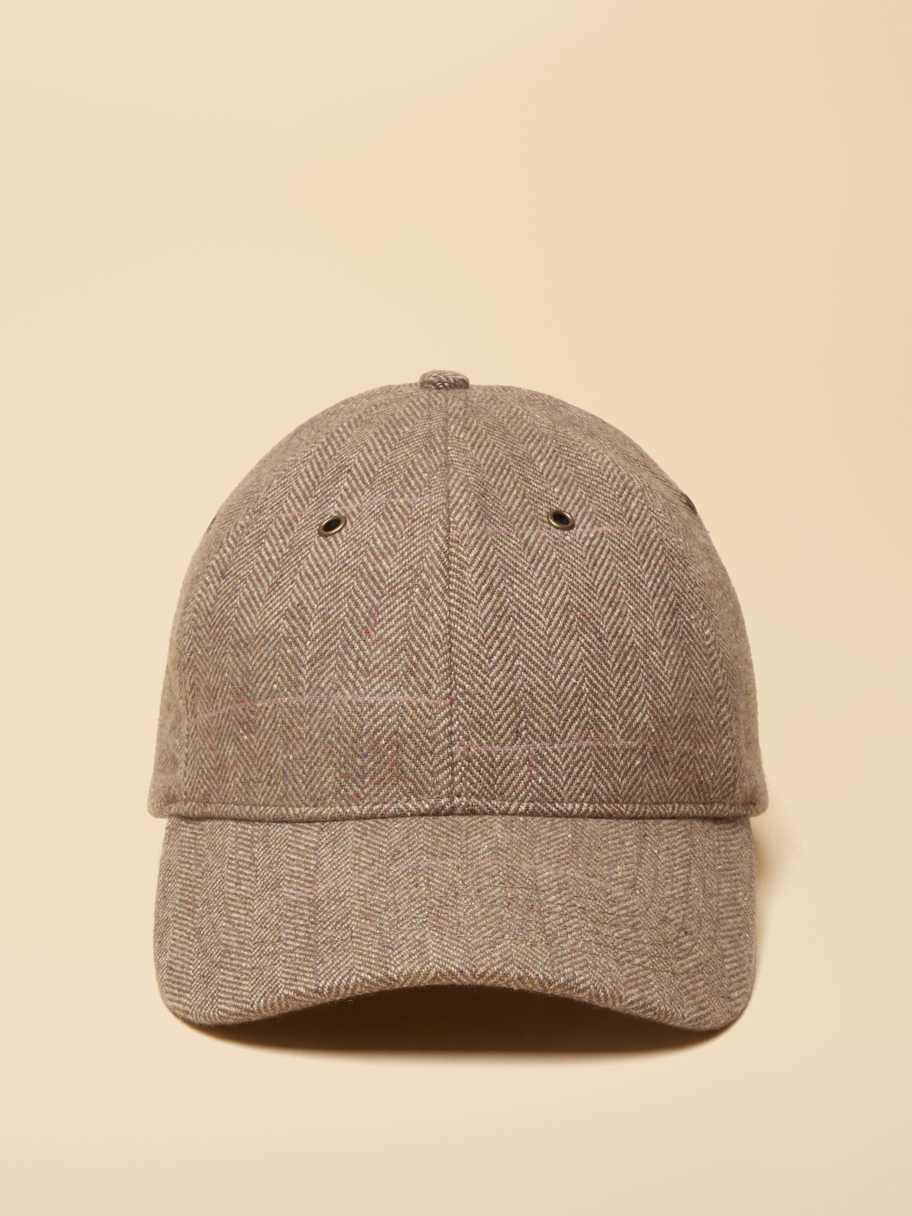 Perry Neutral Tweed Baseball Cap - Image 5 of 8