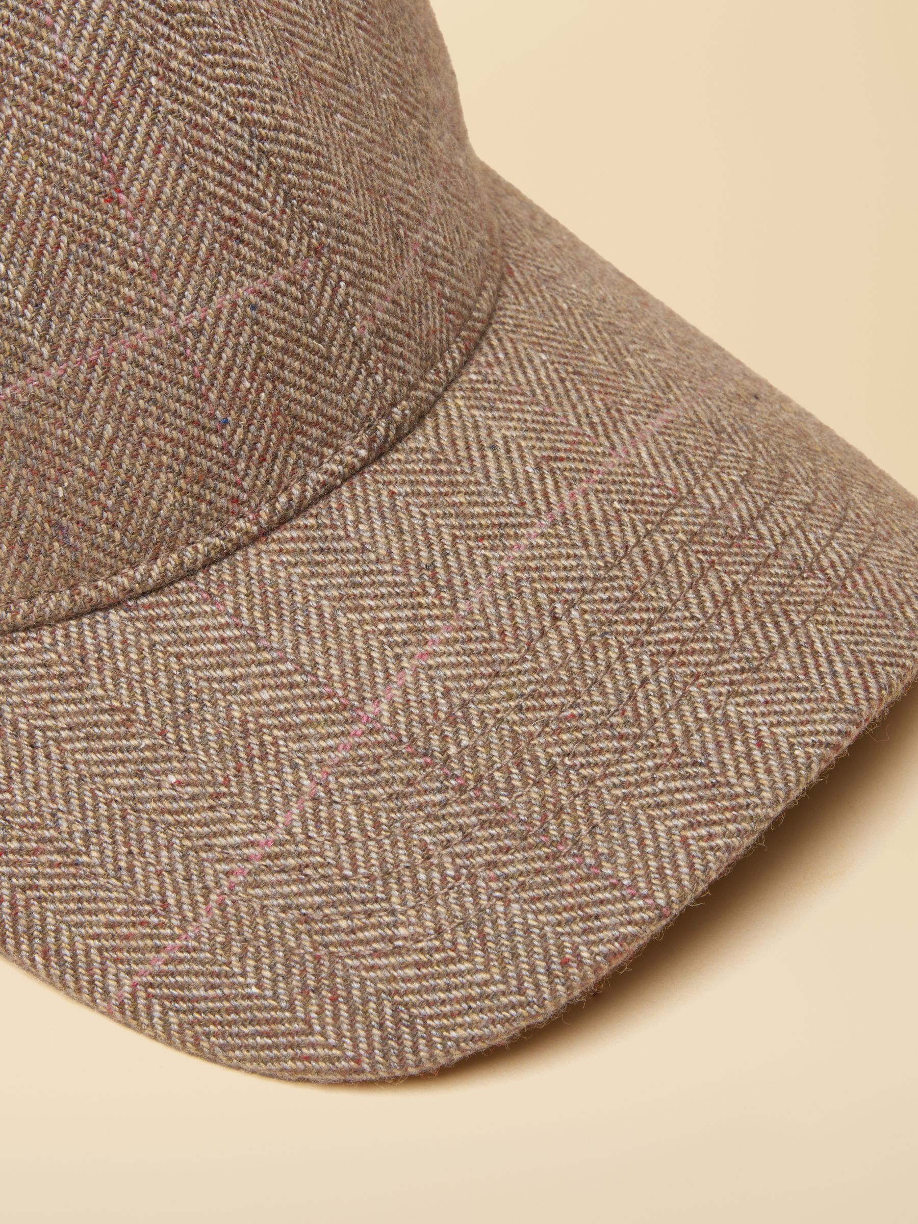 Perry Neutral Tweed Baseball Cap - Image 7 of 8